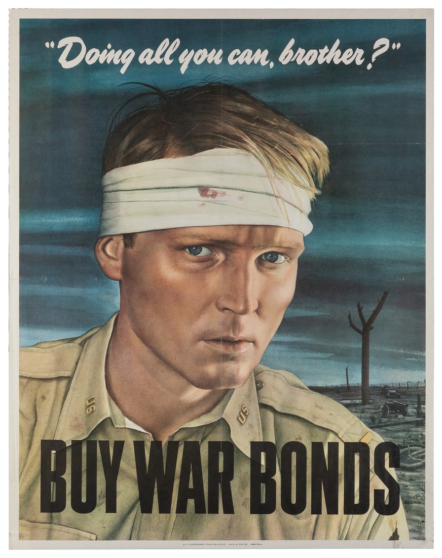 SLOAN, Robert Smullyan (1915-2013). Doing All You Can, Brother? / Buy War Bonds. 1943. Washington: (1 of 1)