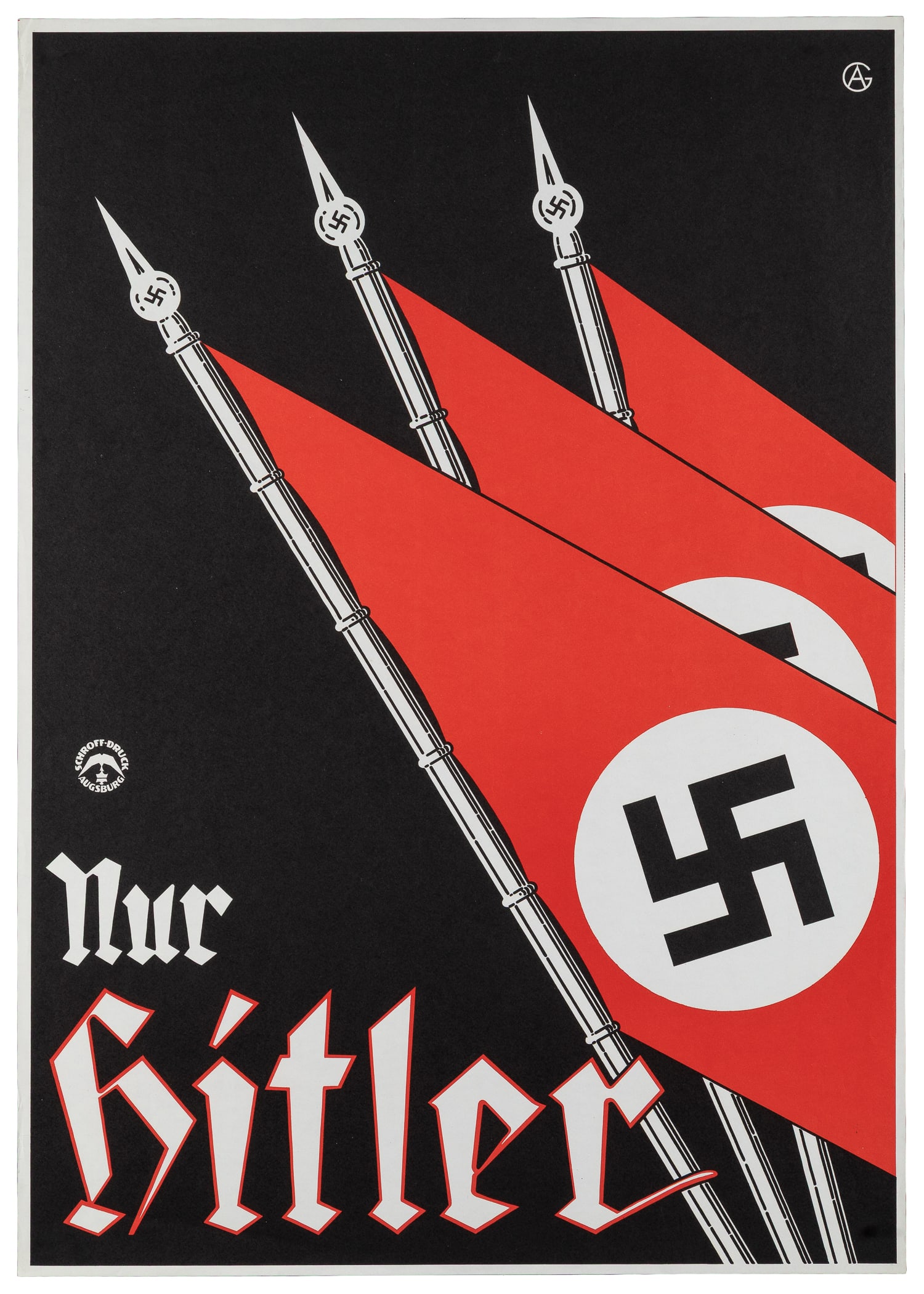Nur Hitler ("Only Hitler"). Augsburg: Schroff-Druck, [ca. 1932]. (1 of 1)