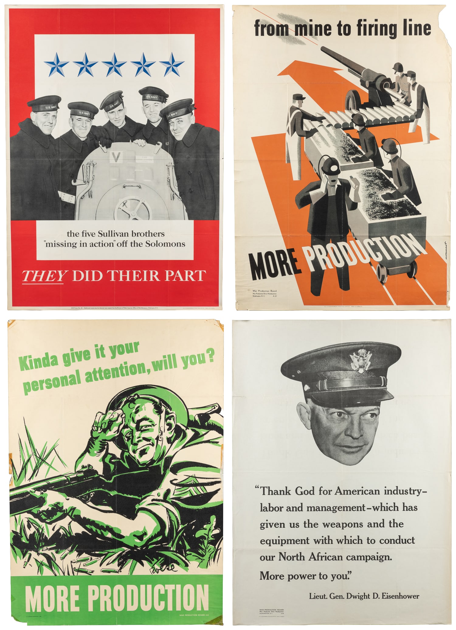 [WORLD WAR II]. Group of 9 propaganda posters. (1 of 6)