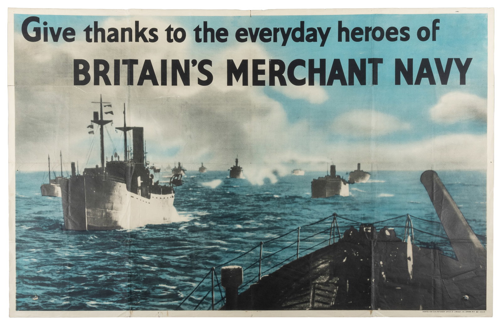Give Thanks to the Everyday Heroes of Britain's Merchant Navy. London: J. Weiner, ca. 1941. (1 of 1)