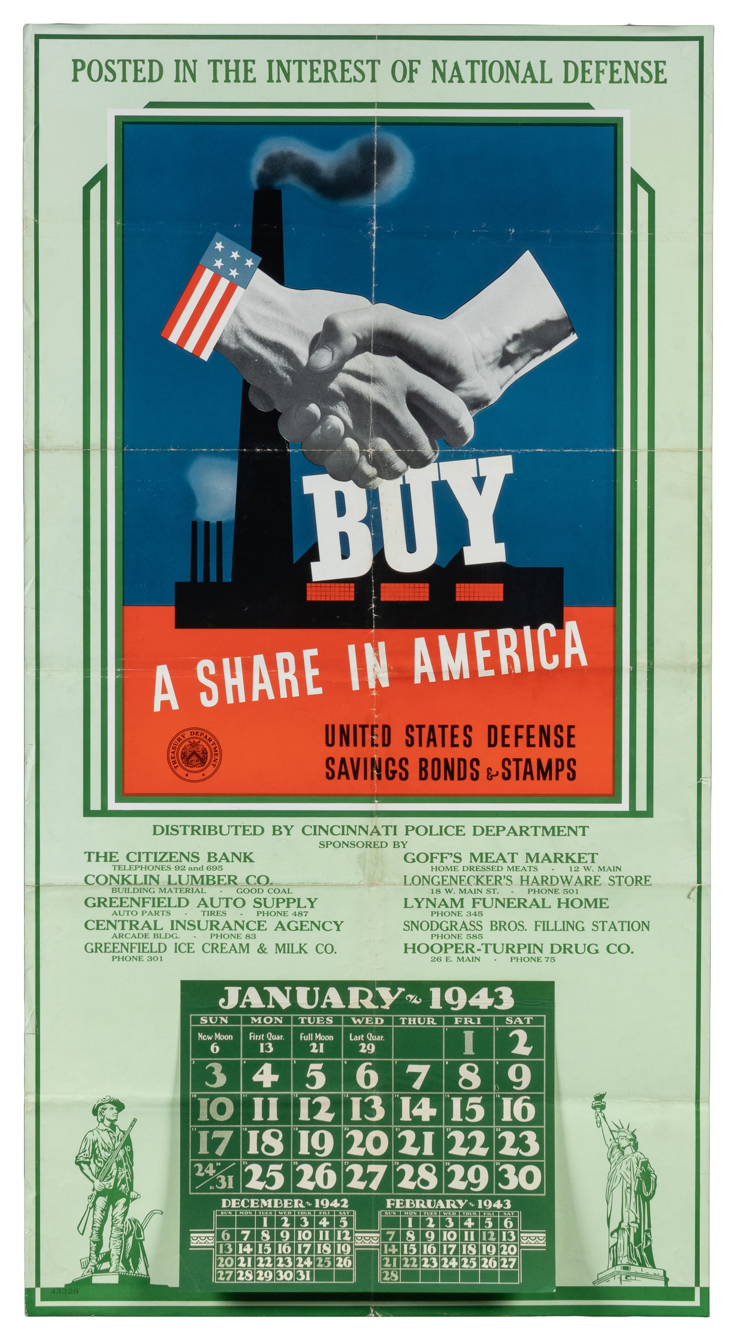 Posted in the Interest of National Defense / Buy a Share in America. 1943. (1 of 1)