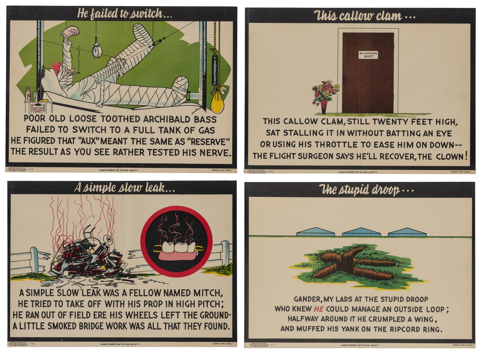 BROWN-EWING + RAWLS. Directorate of Flying Safety Posters. Washington: Public Relations Division (1 of 5)