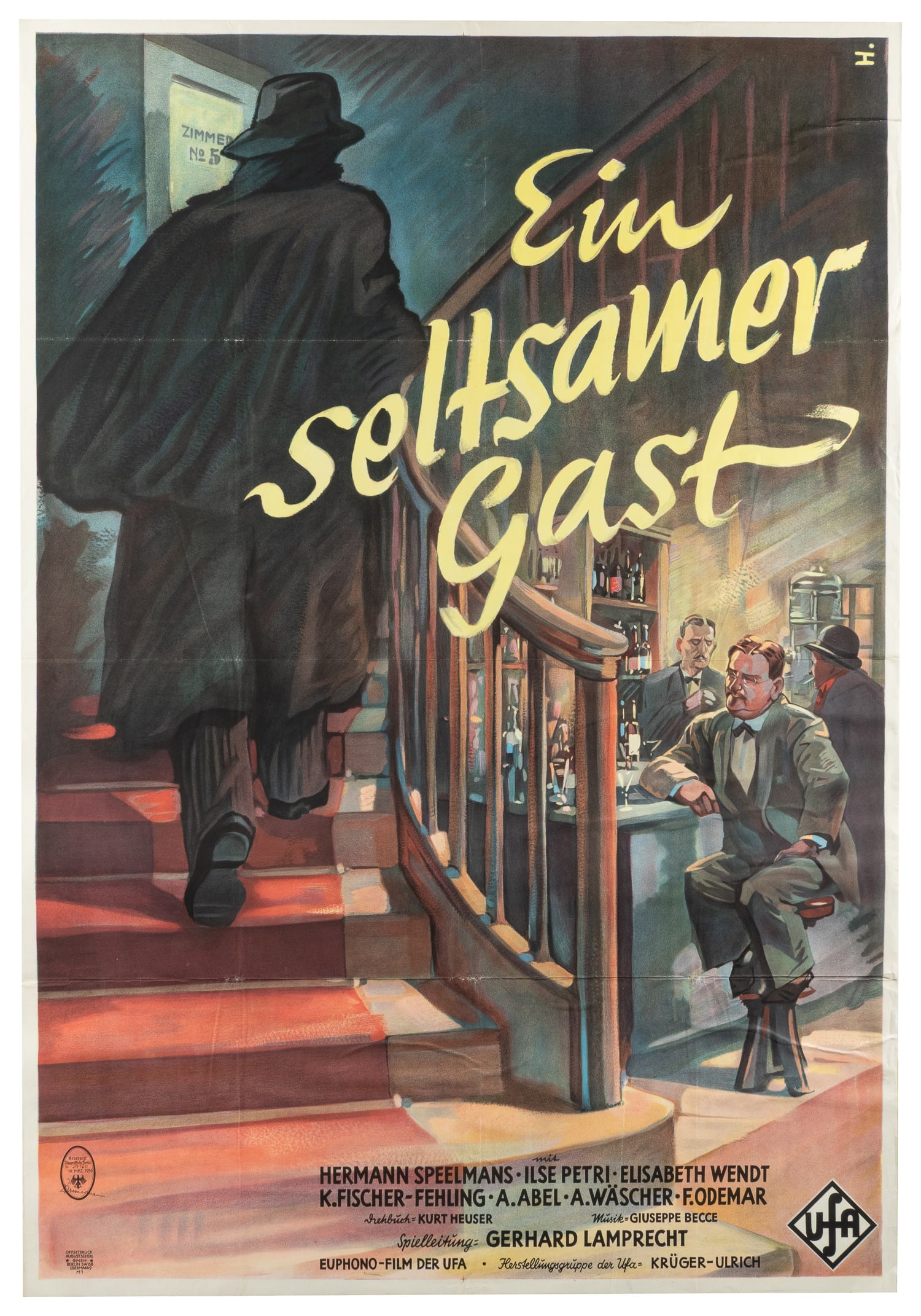 Ein seltsamer Gast ("A Strange Guest"). UFA, 1936. (1 of 1)