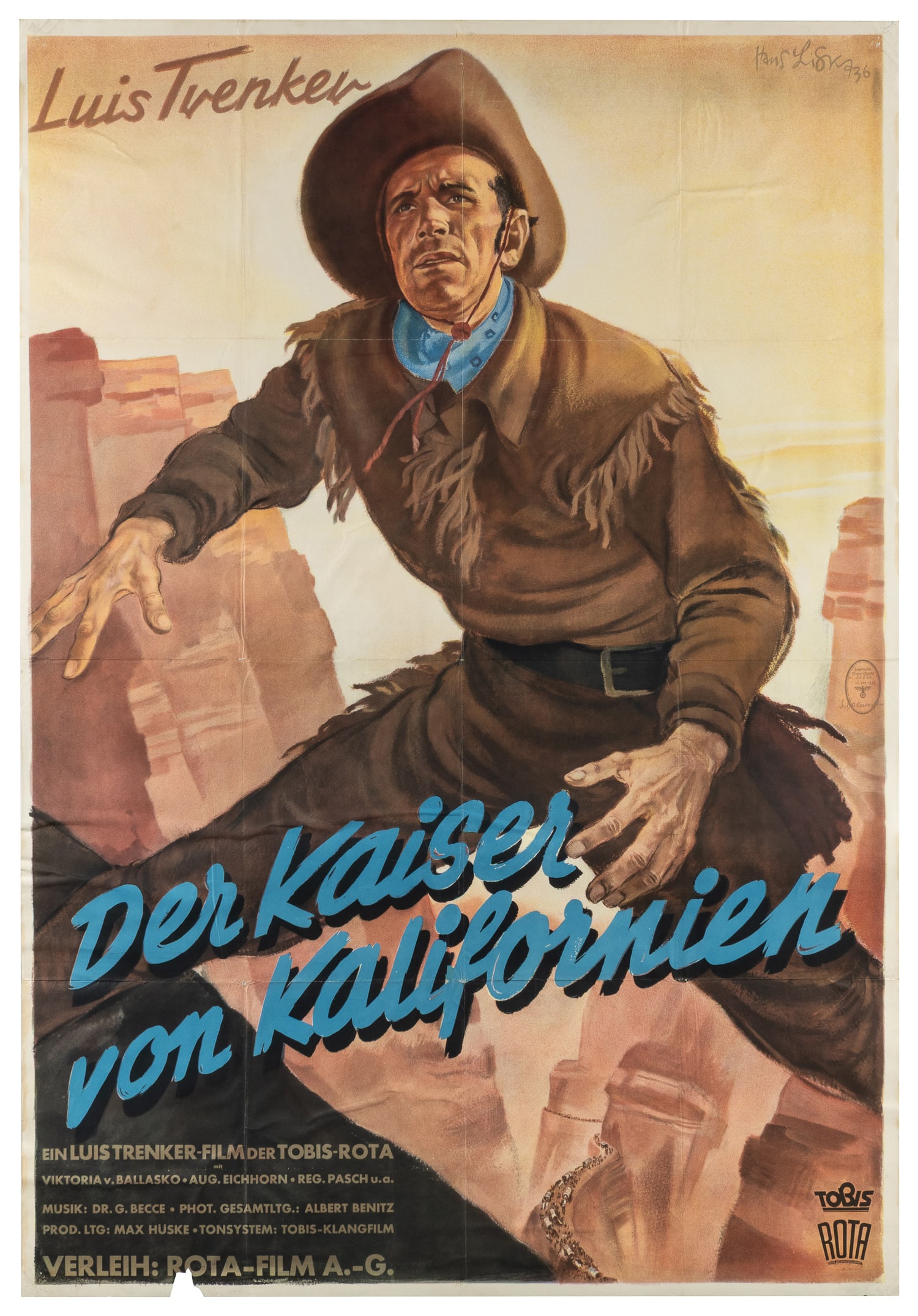 LISKA, Hans (1907-1983). Der Kaiser von Kalifornien ("The Emperor of California"). Tobis-Rota, 1936. (1 of 1)