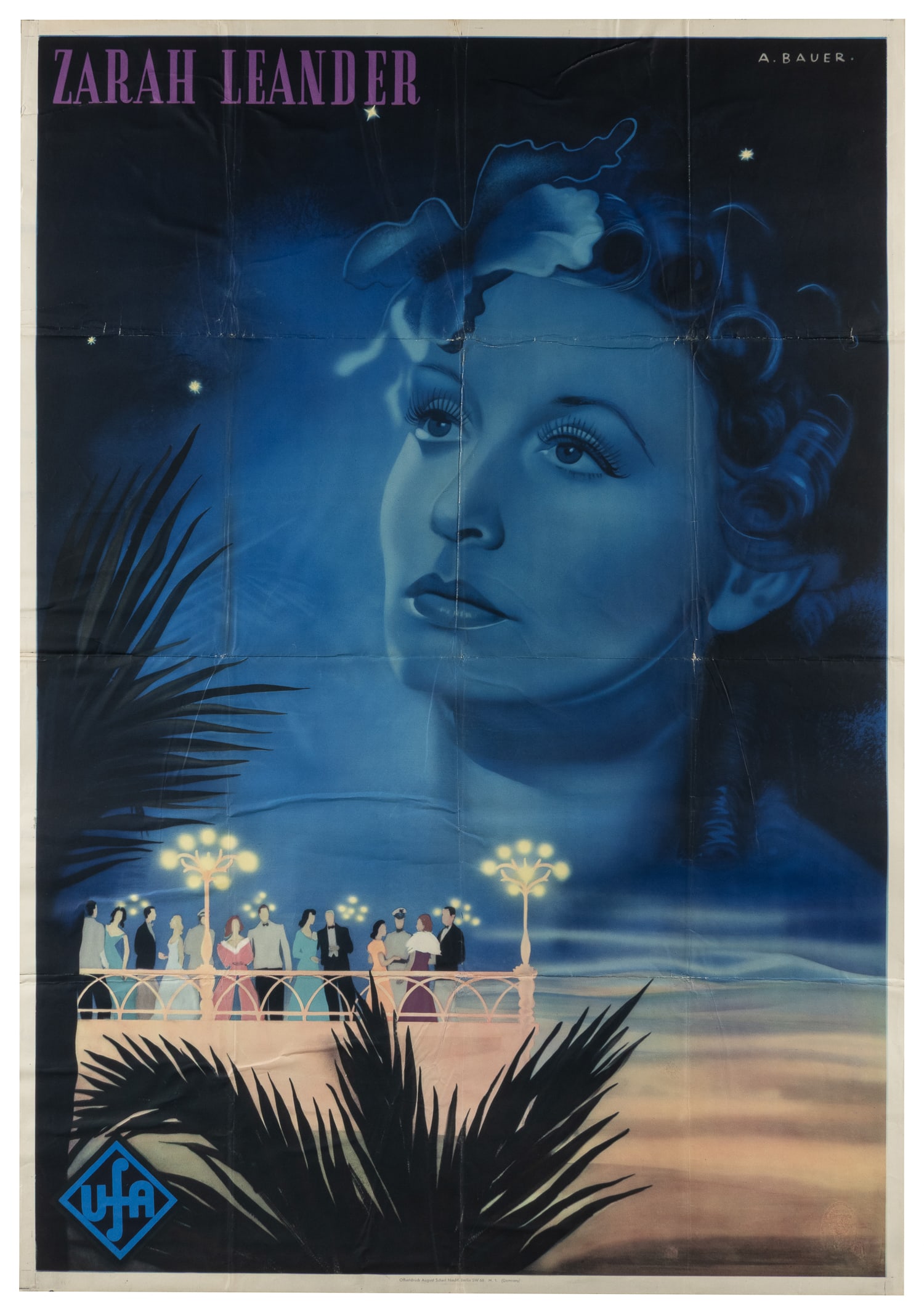 Unlettered 1930s German Film Poster. UFA, ca. 1937. (1 of 1)