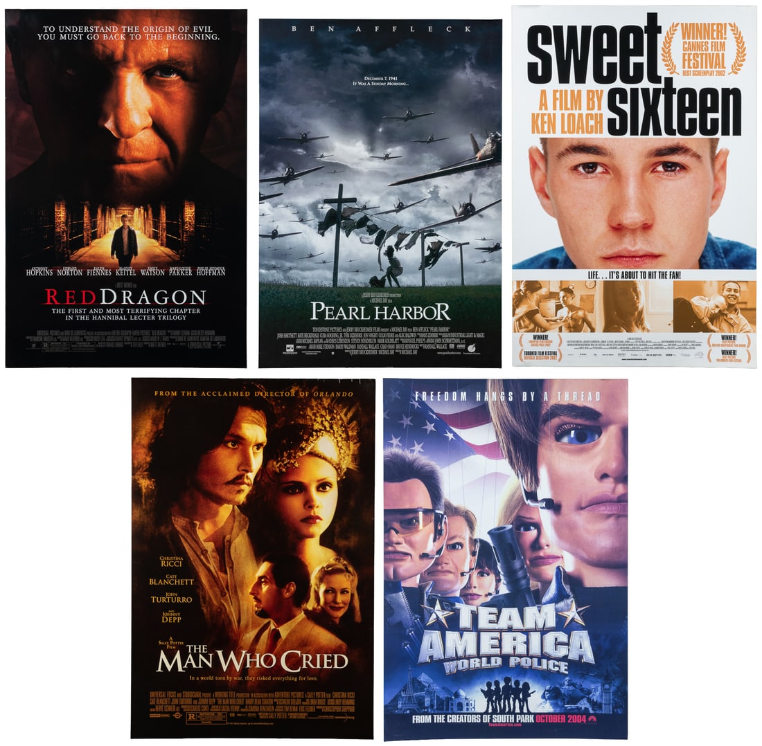 Group of 2000s Movie Posters.: Group of 2000s Movie Posters. A group of approximately 25 one sheet (40 x 27") movie posters from the 2000's, including Minority Report, Solaris, Planet of the Apes, Chicago, Amelie, Team America: