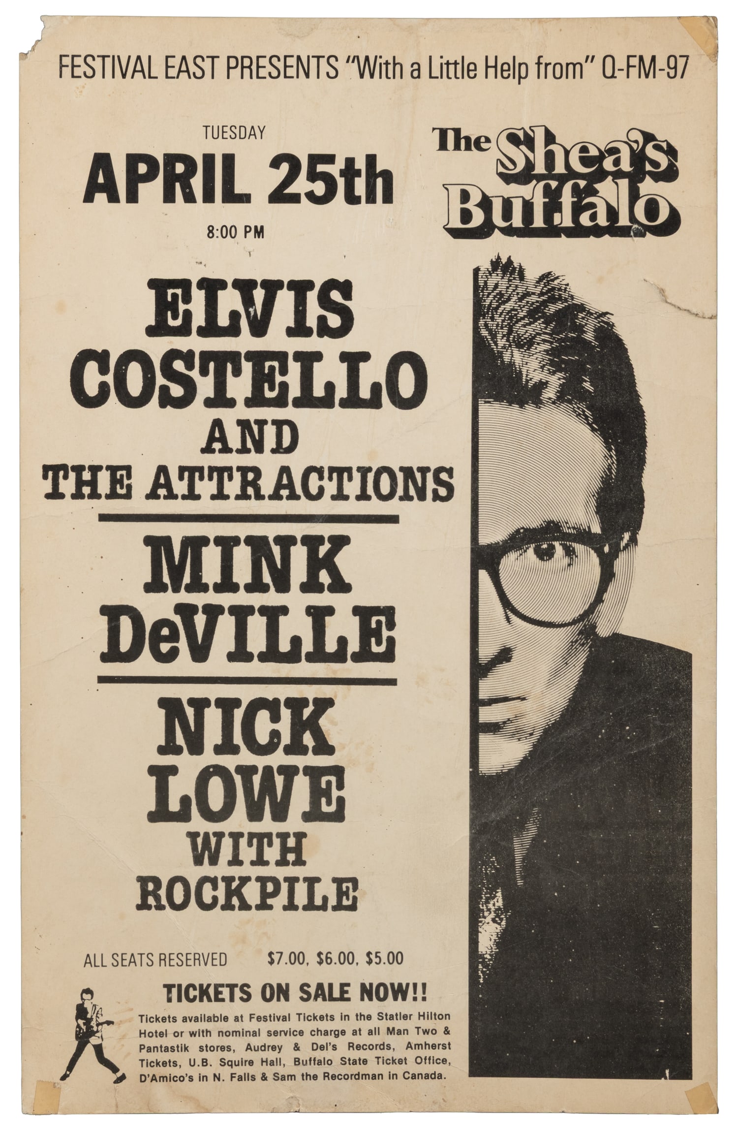 Elvis Costello and The Attractions / The Shea's Buffalo. 1978. (1 of 1)
