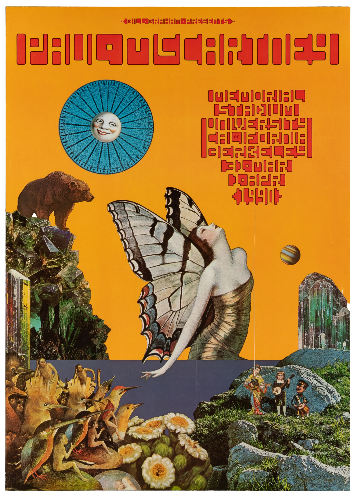SINGER, David. Paul McCartney / Memorial Stadium University California Berkely. 1990.: SINGER, David. Paul McCartney / Memorial Stadium University California Berkely. 1990. San Francisco: Tea Lautrec Litho. Bill Graham (BGP-37). Concert poster, SIGNED by Singer in gold ink at lower righ