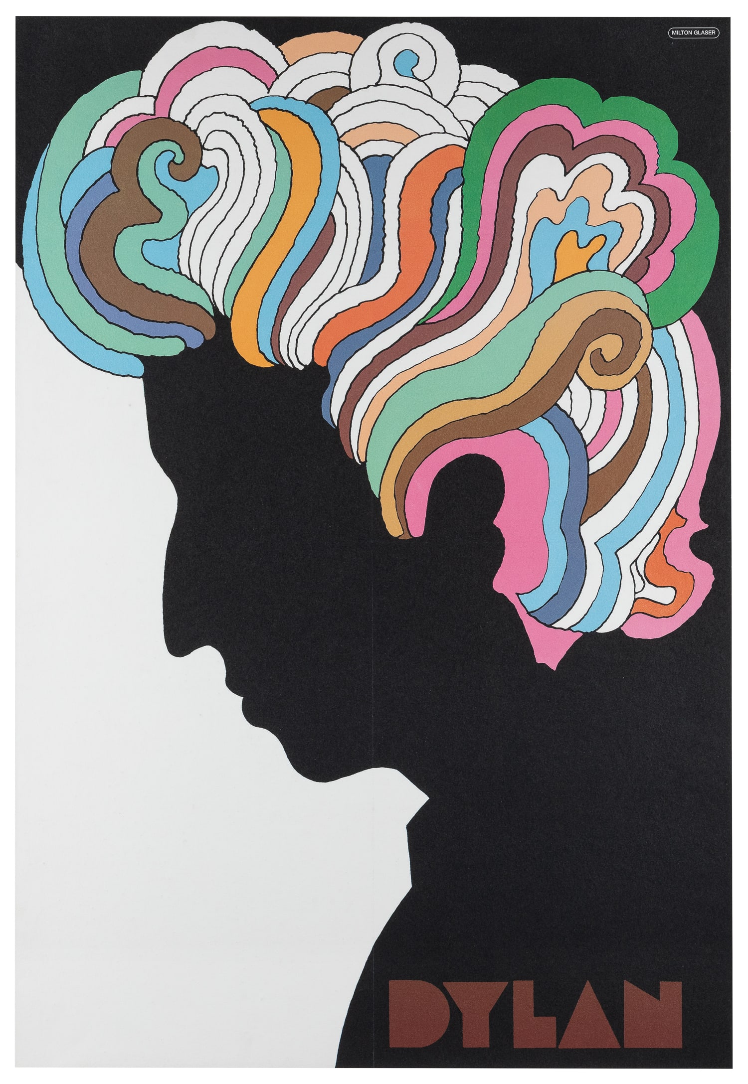 GLASER, Milton (1929 - 2020). Bob Dylan. 1966. (1 of 1)