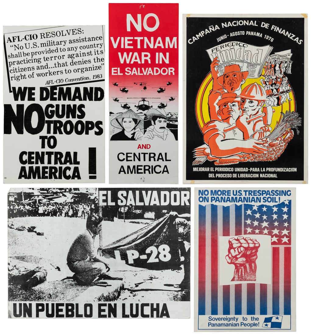 Ten Central American ant-war posters. 1976-1989. (1 of 6)