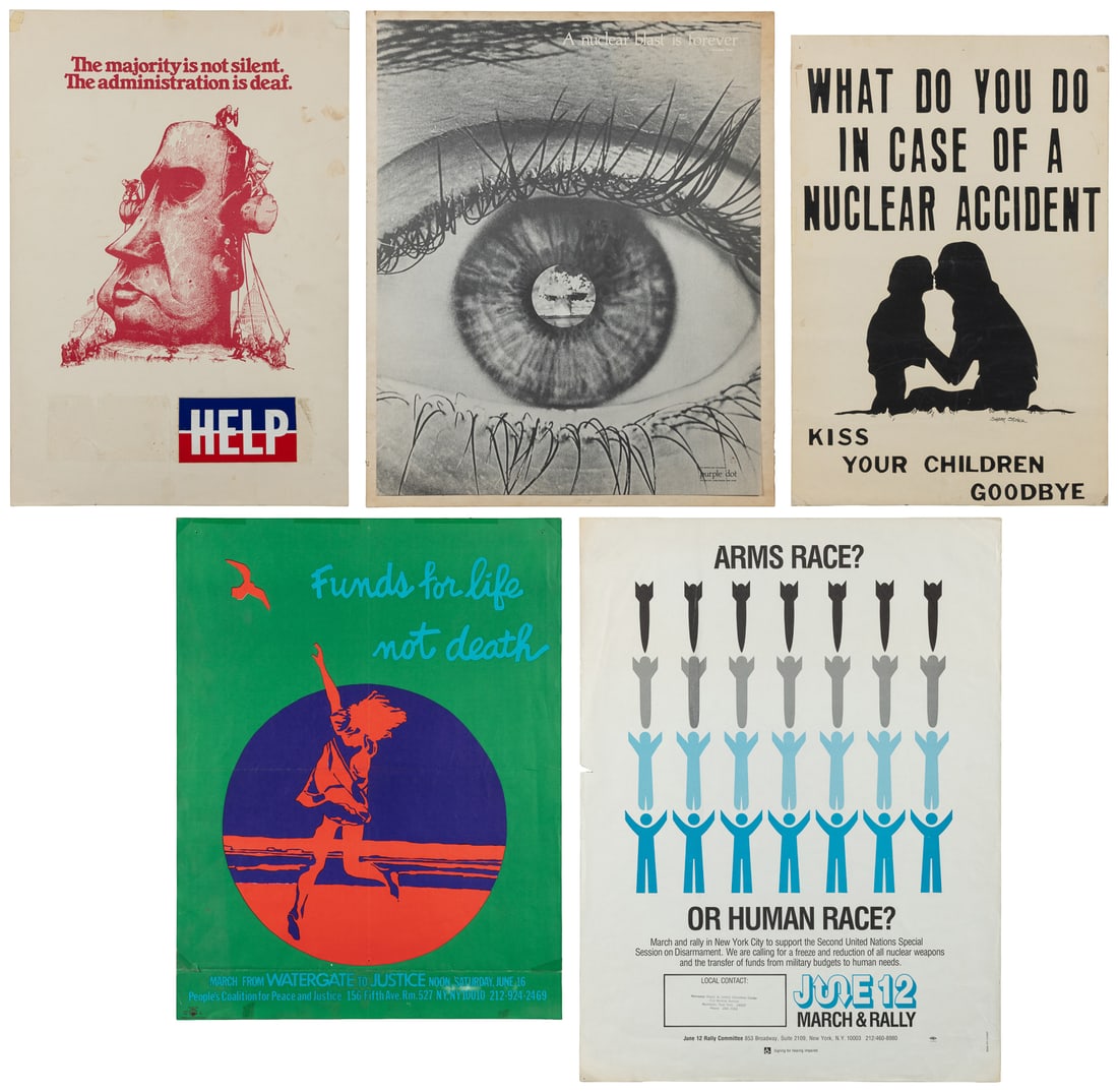 Group of 11 Nuclear Disarmament Posters. 1970s/1980s. (1 of 6)