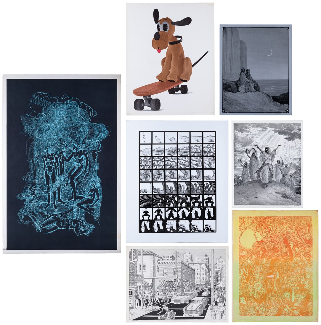 Eight Psychedelic Art Prints. Circa 1974-1988. (1 of 8)