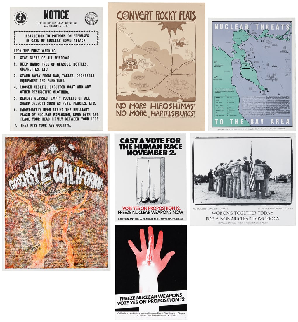 Group of Approximately 25 Nuclear Disarmament Posters and Flyers. 1979-1985. (1 of 8)