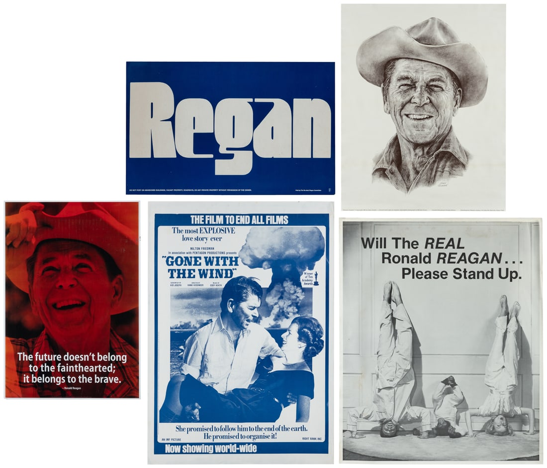 Five Ronald Reagan Posters. 1980s. (1 of 6)