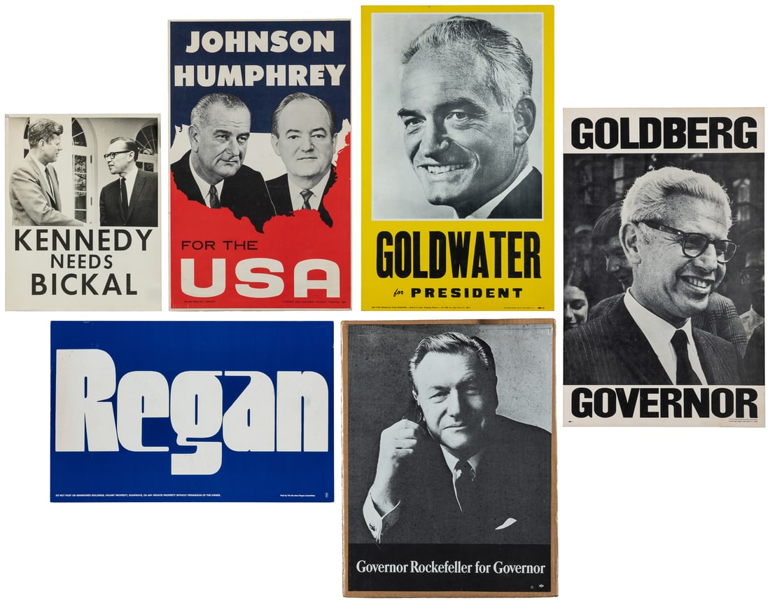 Group of 15 1960s and 70s campaign posters. (1 of 7)