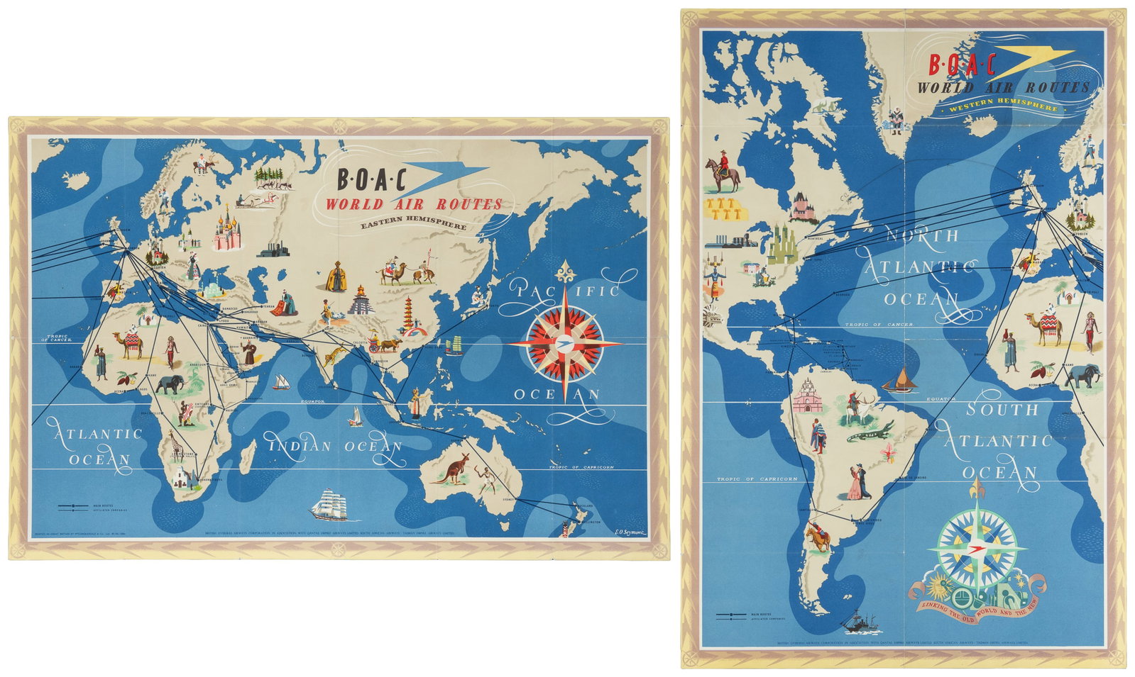SEYMOUR, E.O. BOAC / World Air Routes. (1 of 3)