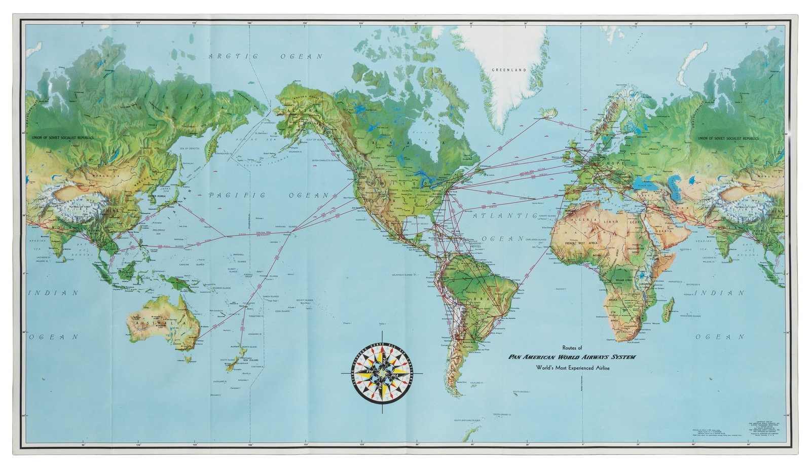 BROWN, John Paul. Pan American Airways System / Worlds Most Experienced Airline. 1956. (1 of 1)