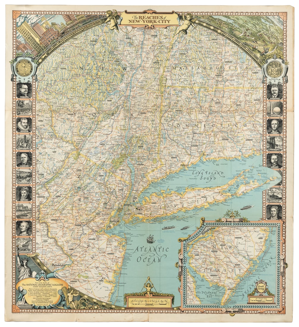[NEW YORK]. Two pictorial maps. - 4
