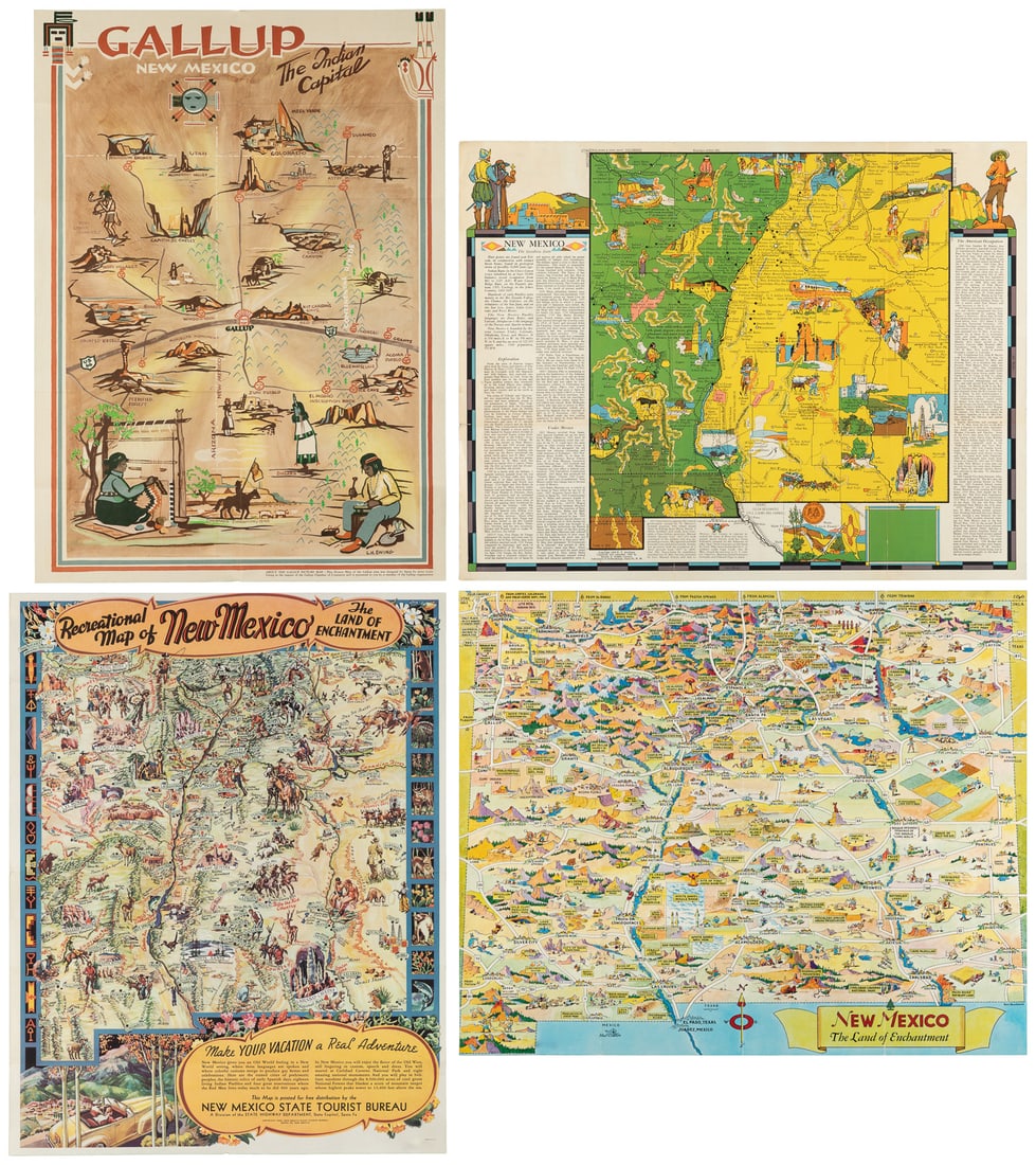 [NEW MEXICO]. Four pictorial maps. (1 of 5)