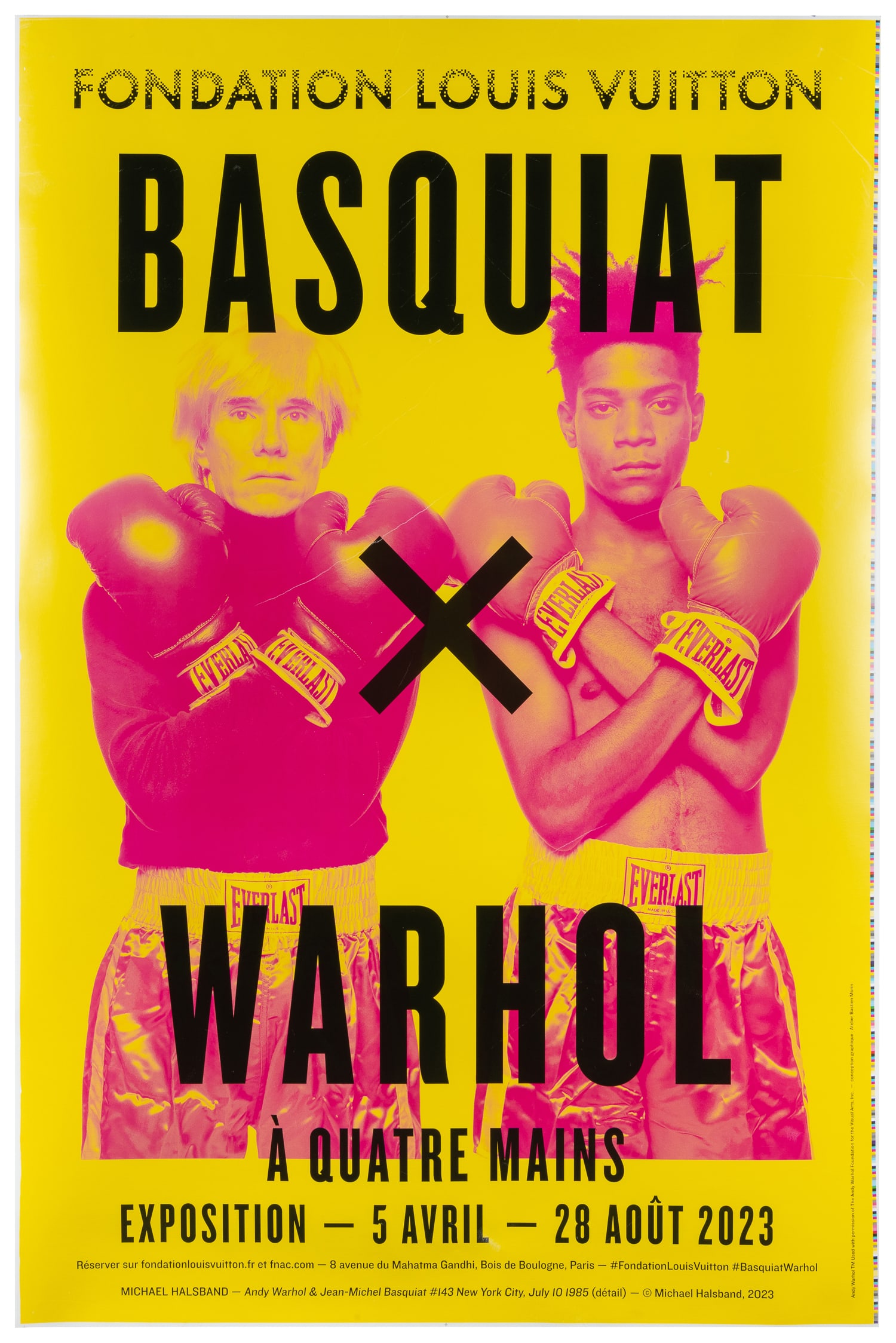 Fondation Louis Vuitton / Basquiat X Warhol / A Quatre Mains. 2023.: Fondation Louis Vuitton / Basquiat X Warhol / A Quatre Mains. 2023. Paris: Atelier Bastien Morin. Issued to promote the 2023 exhibition Basquiat x Warhol: Painting Four Hands at the Louis Vuitton Foun