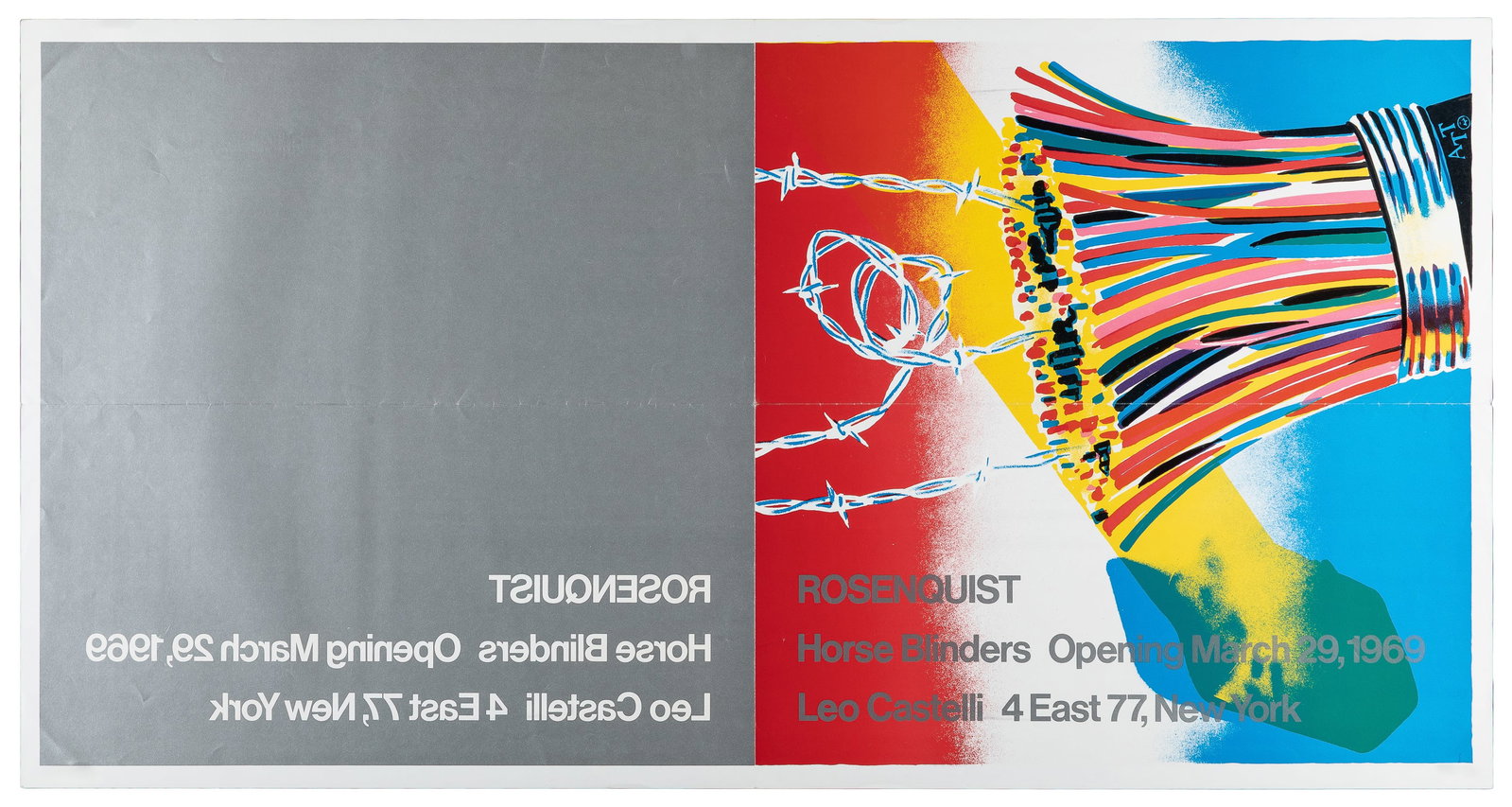 ROSENQUIST, James (1933-2017). Rosenquist / Horse Blinders Opening March 29, 1969. 1969. New York: (1 of 1)
