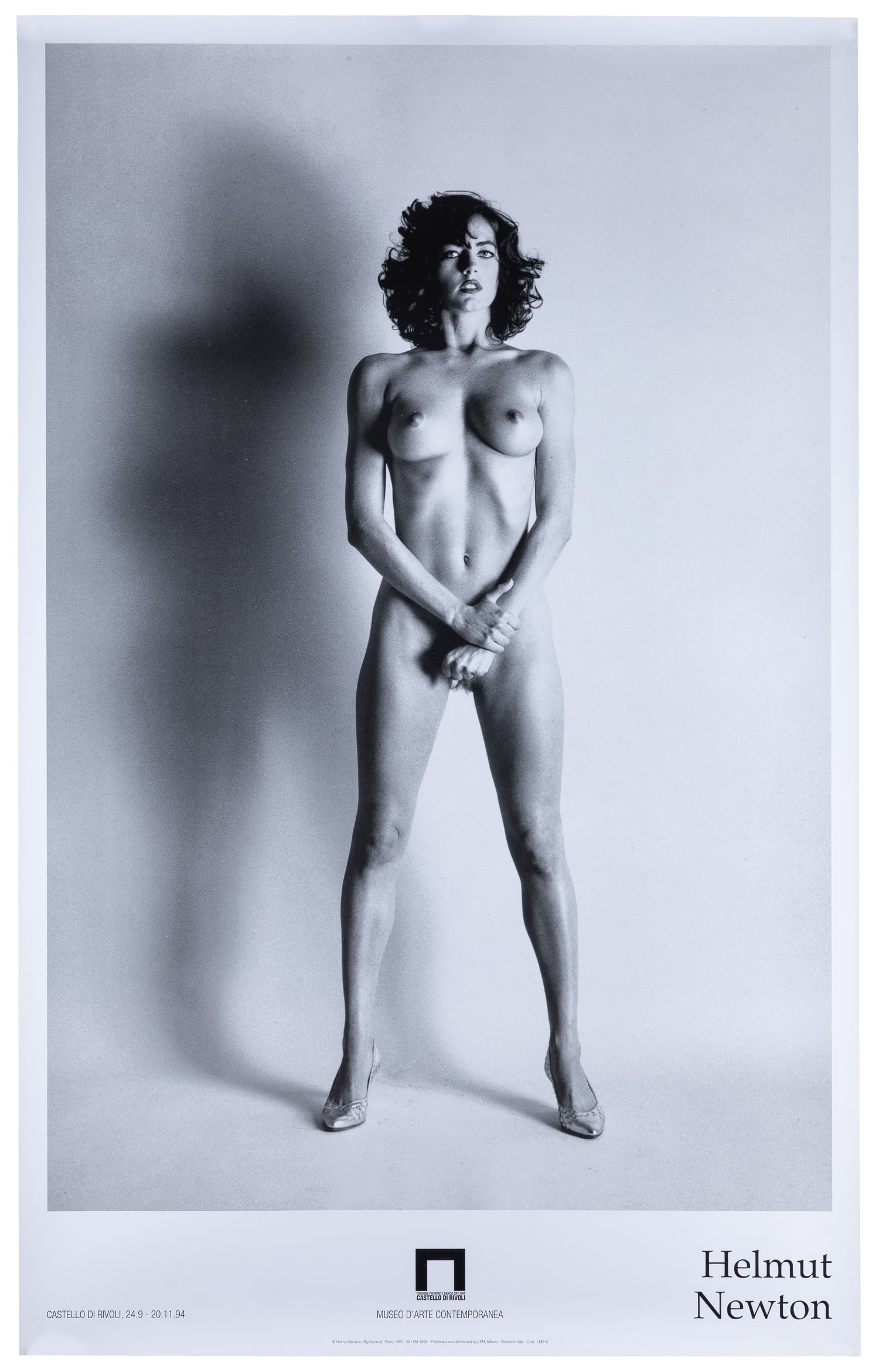 NEWTON, Helmut (1920 - 2004). Big Nude III. 1994.: NEWTON, Helmut (1920 - 2004). Big Nude III. 1994. Milan: LEM. Exhibition poster for Museo d'Arte Contemporanea, Castello di Rivoli, 1994. Paper. 53 x 34 3/4".