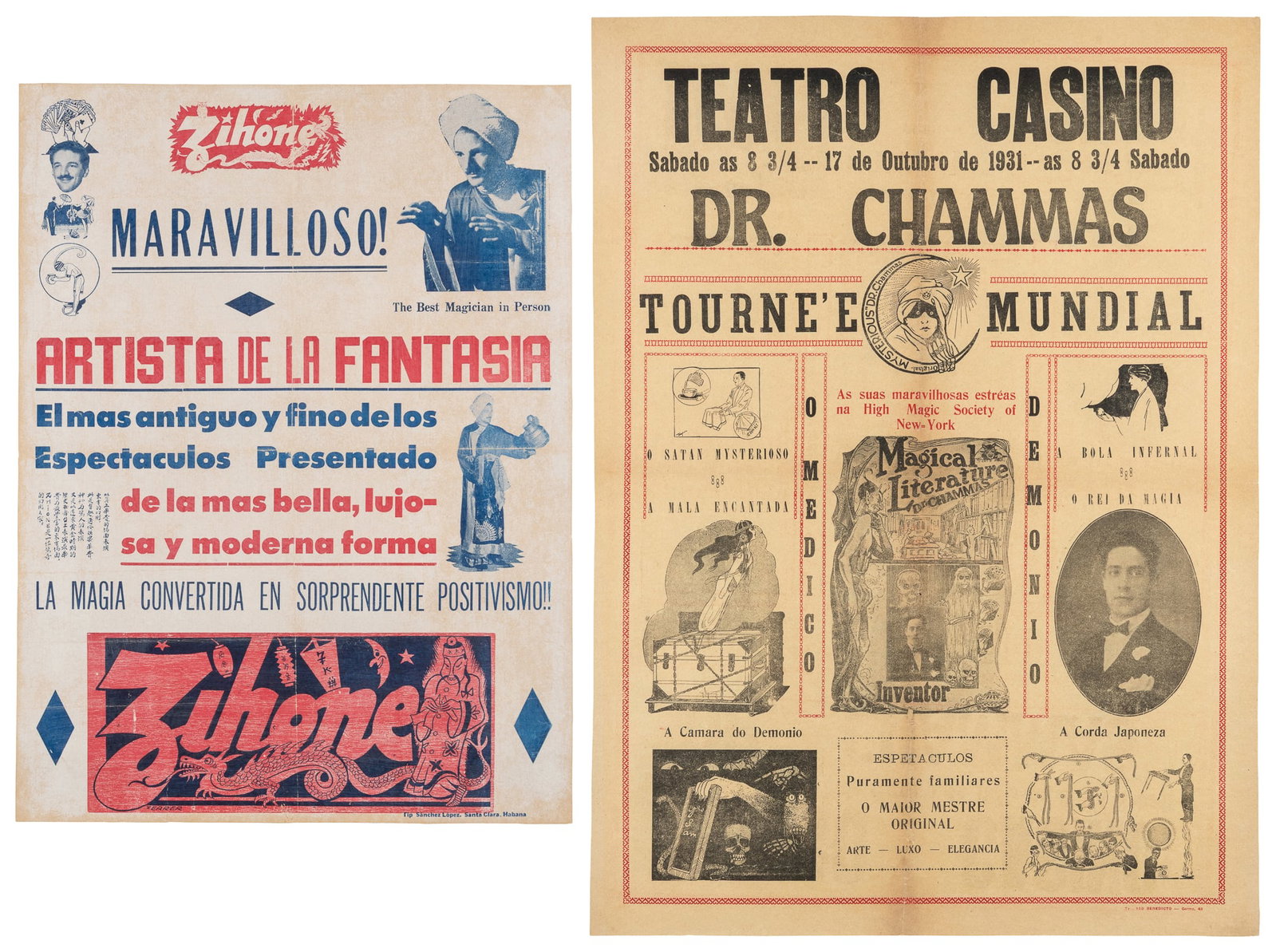 Two Spanish-language magic posters. (1 of 3)