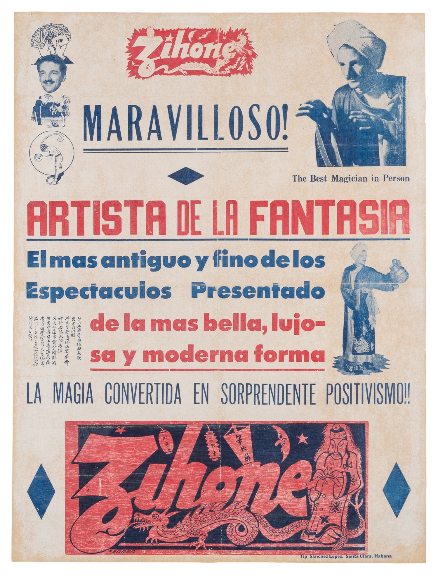 Two Spanish-language magic posters. - 2
