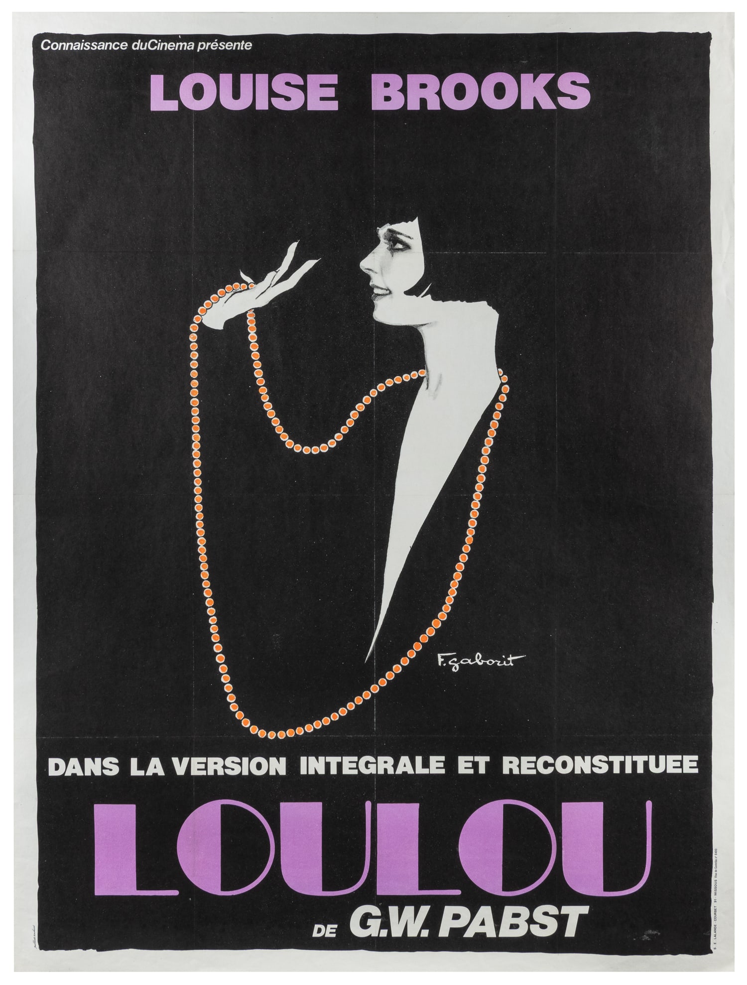 GABORIT, F. Loulou ("Pandora's Box"). Süd, ca. 1975. (1 of 1)