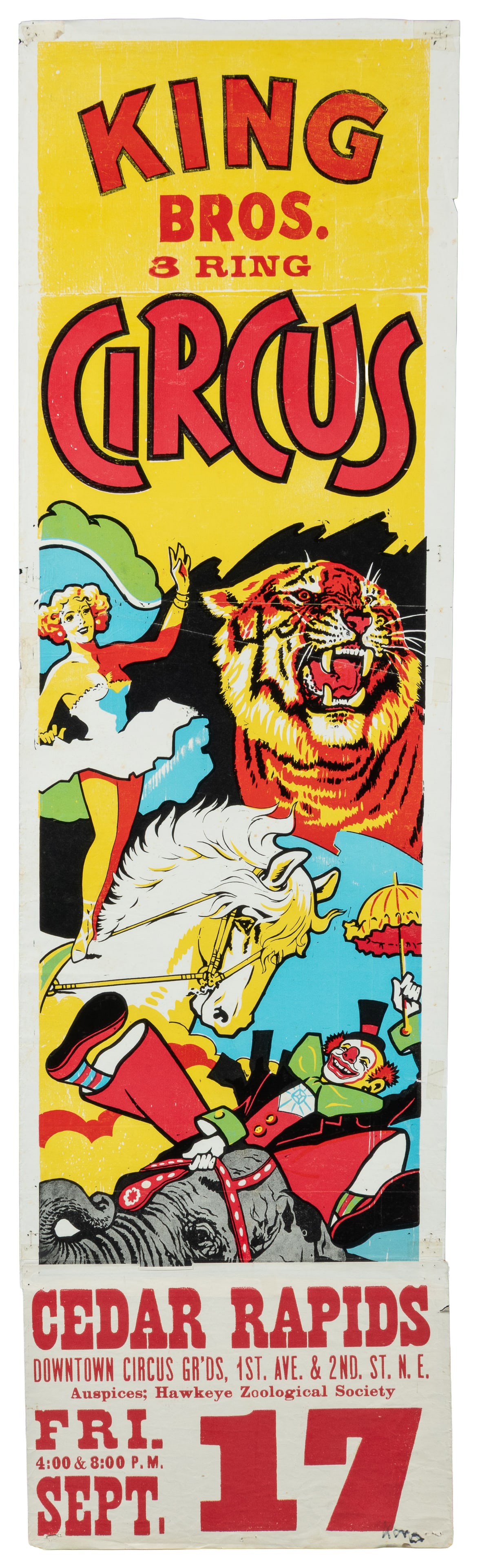 Six American circus panel posters. - 6
