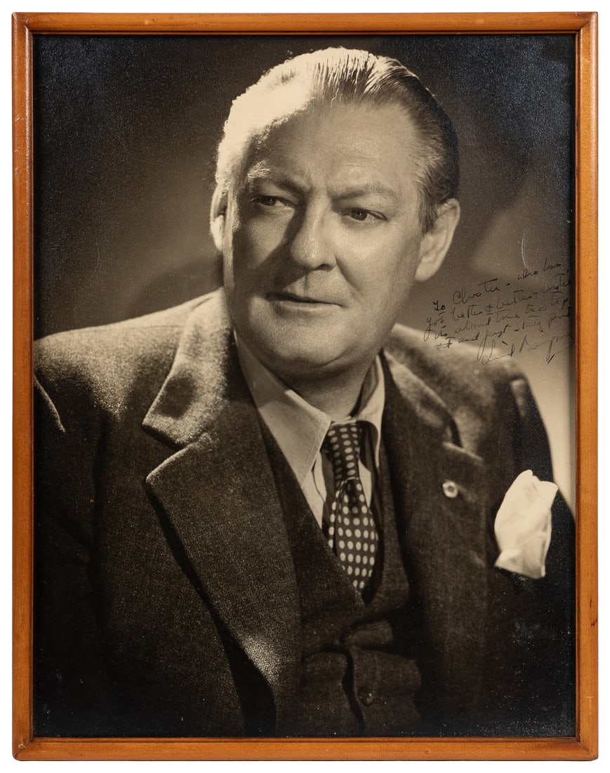BARRYMORE, Lionel (1878 - 1954). Inscribed and Signed Portrait Photograph. (1 of 2)