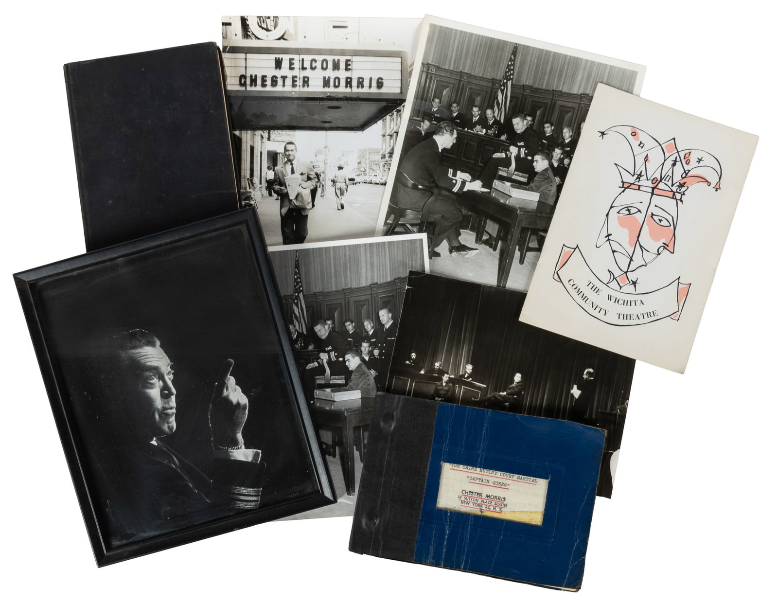 MORRIS, Chester (1901 - 1970). Personal Ephemera Collection from The Caine Mutiny Court Martial. (1 of 1)