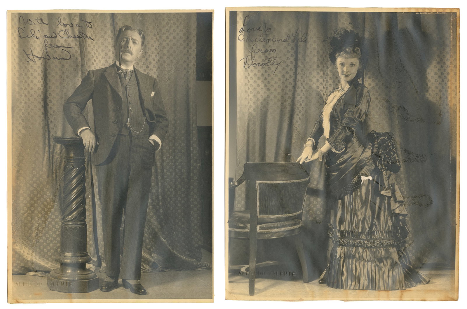 [AUTOGRAPHS]. VALENTE, Alfredo, photographer (1899 - 1973). Howard Lindsay and Dorothy Stickney (1 of 1)
