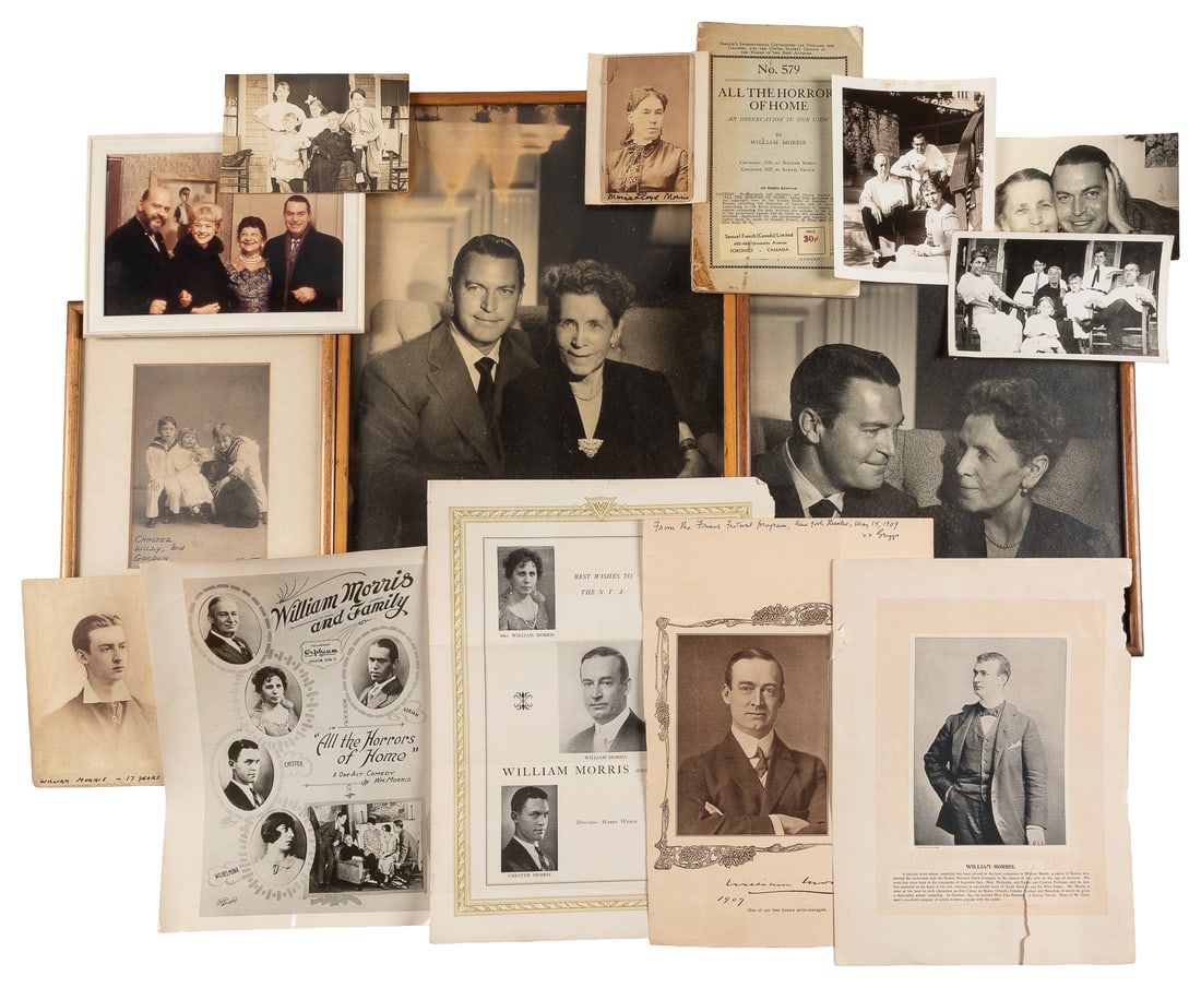 [CHESTER MORRIS]. Morris Family Archive, Including Ephemera from "All the Horrors of Home". V.p.,: [CHESTER MORRIS]. Morris Family Archive, Including Ephemera from "All the Horrors of Home". V.p., late 1800s- mid 1900s. Includes the script and poster image for the 1924-5 production of "All the Horr