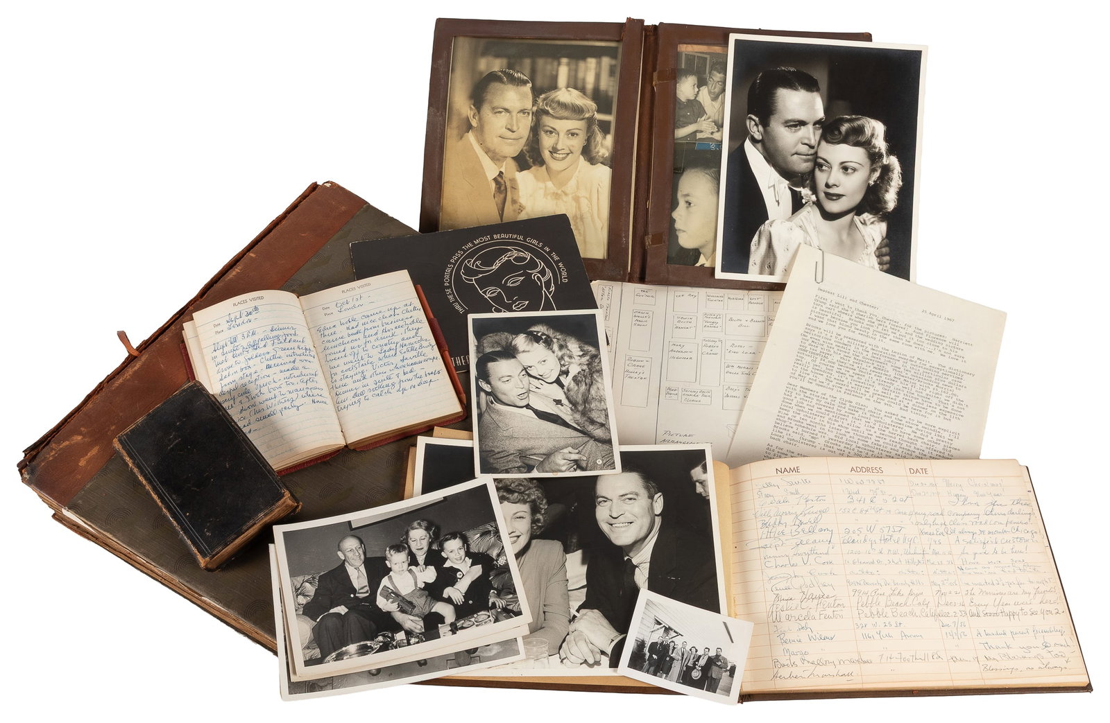 Chester and Lili Morris Wedding Album and Couple's Ephemera. Early to late 20th Century (1 of 3)