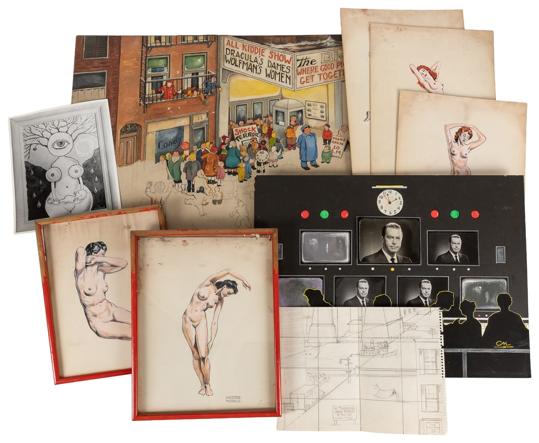 MORRIS, Chester (1901 - 1970). Chester Morris' Original Artwork. V.p., early to late 20th century. (1 of 1)