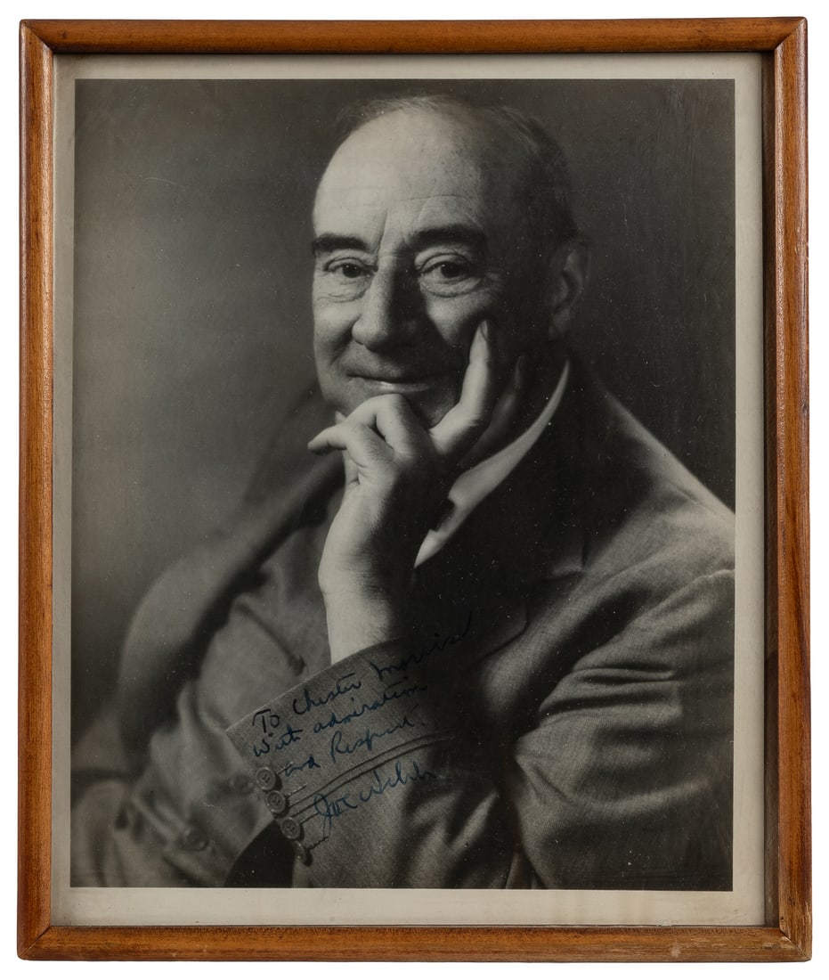 WELCH, Joseph N. (1890 - 1960). Signed Portrait Photograph Addressed to Chester Morris. [Boston], (1 of 2)