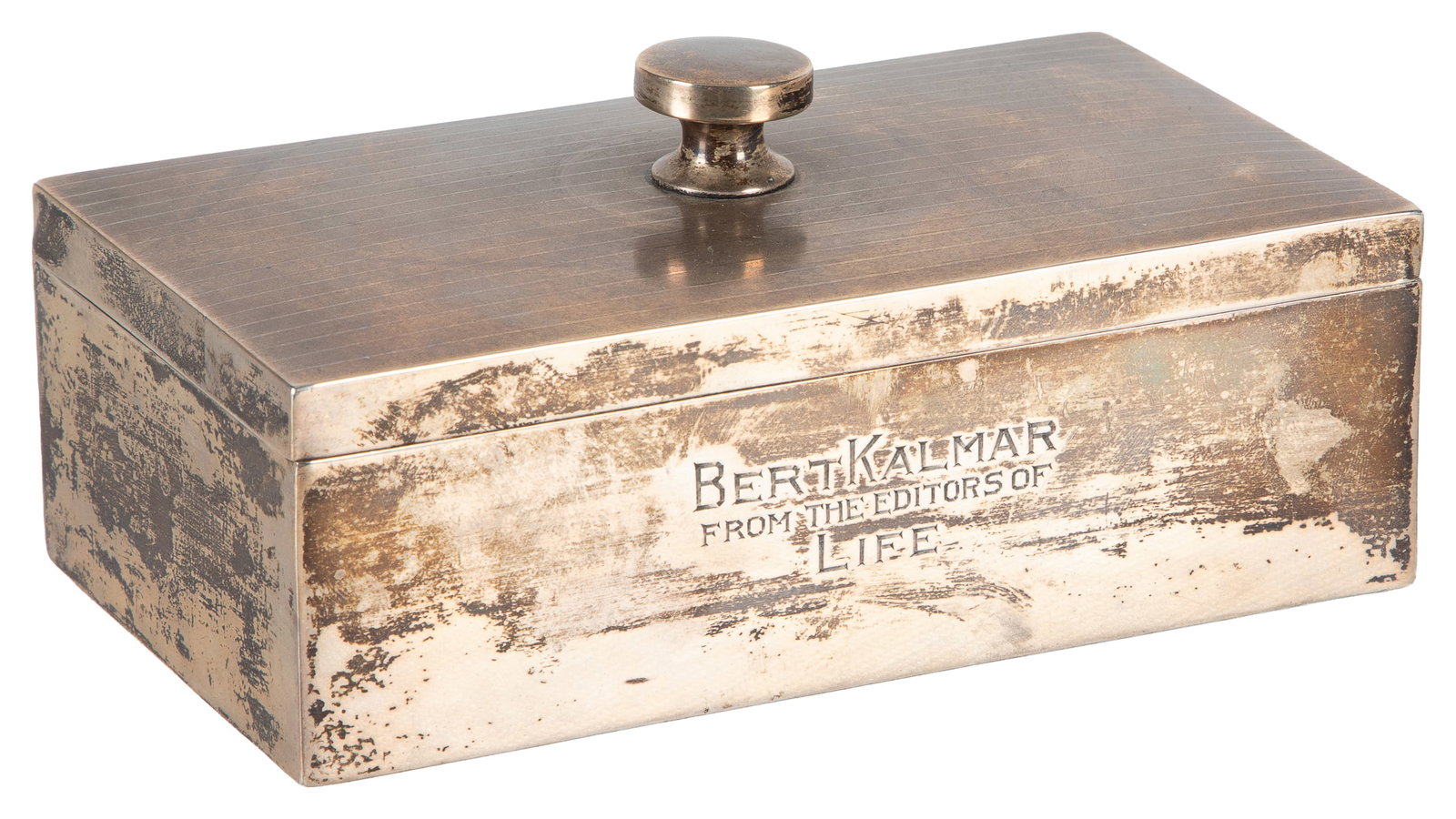 Bert Kalmar. Sterling Silver Cigarette Box presented from the Editors of Life Magazine. 1930s. (1 of 1)