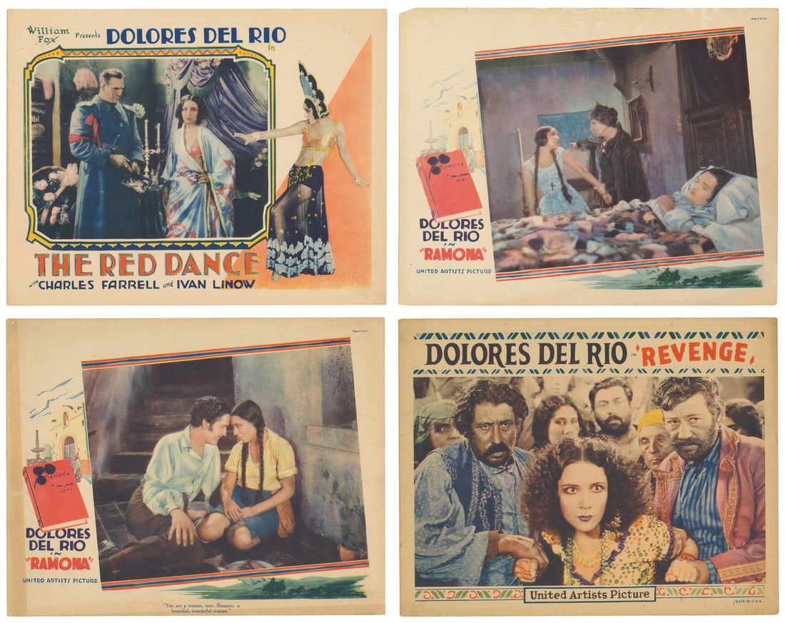 [RIO, Dolores Del (1904-1983)]. Four Dolores Del Rio Lobby Cards. United Artists, [1928]. (1 of 5)