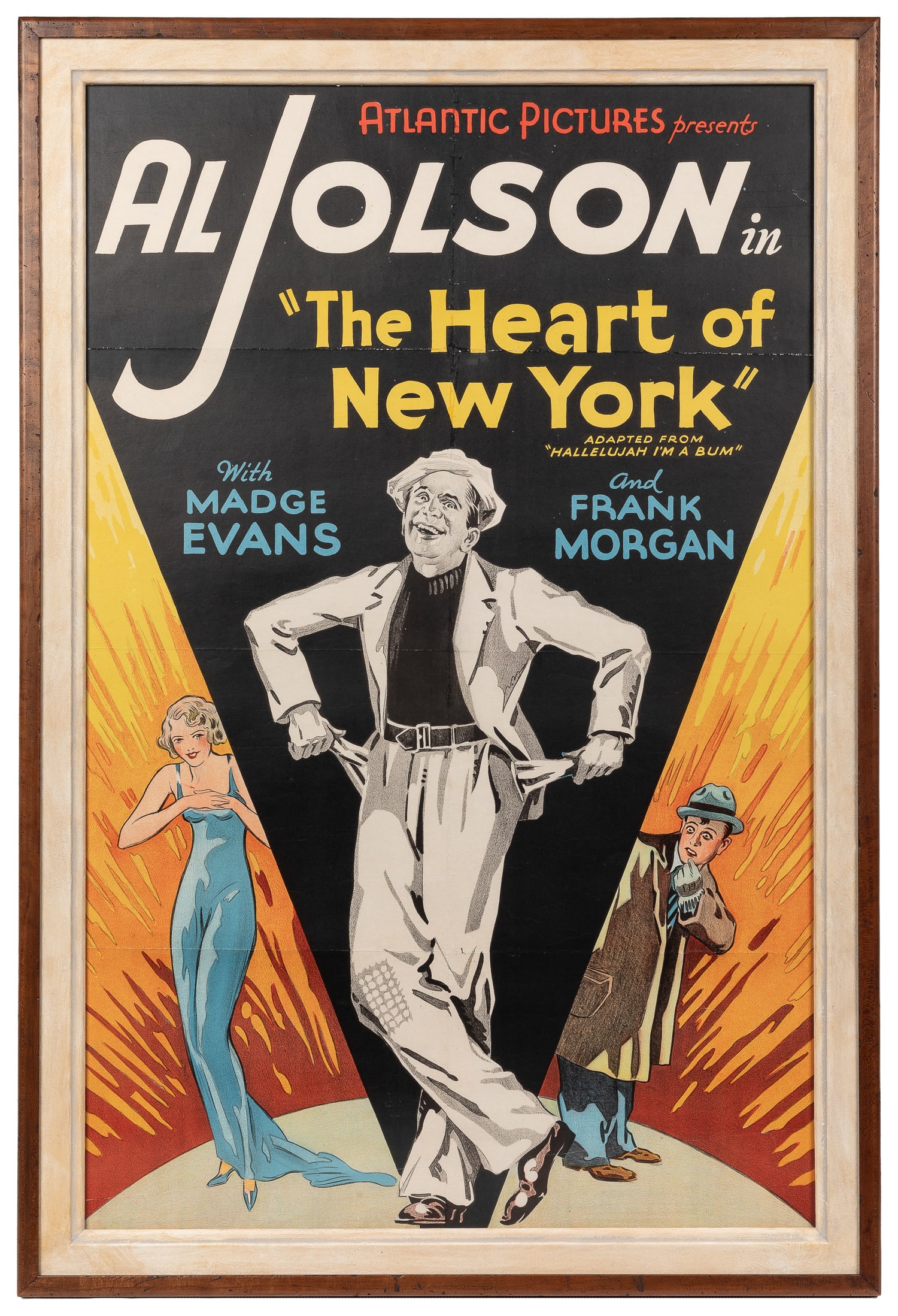 Al Jolson in "The Heart of New York" One-Sheet Poster for the 1938 Re-Release of "Hallelujah I'm a (1 of 1)