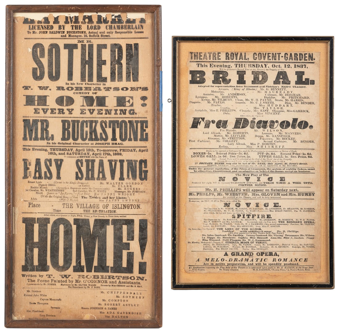 [LAUREL, Stan (1890 - 1965)]. Two antique playbills from Laurel's collection. (1 of 3)