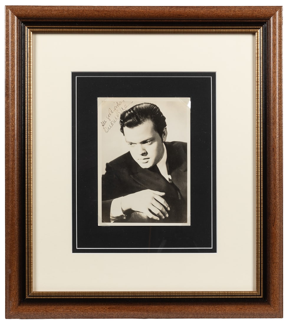 WELLES, Orson (1915-1985). Signed Photo. [N.p., ca. 1940s-1950s]. (1 of 1)