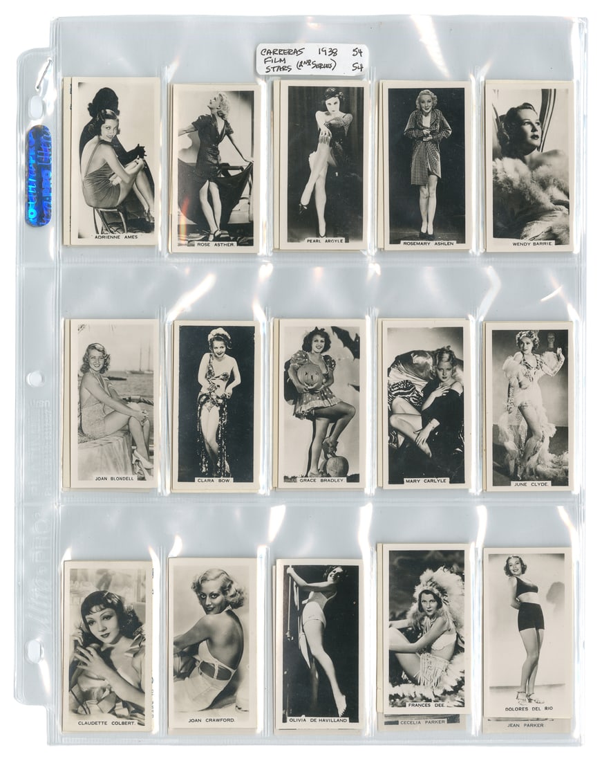 Carreras "Film Stars" Cigarette Cards (52). London: Carreras Ltd., [1938]. (1 of 2)