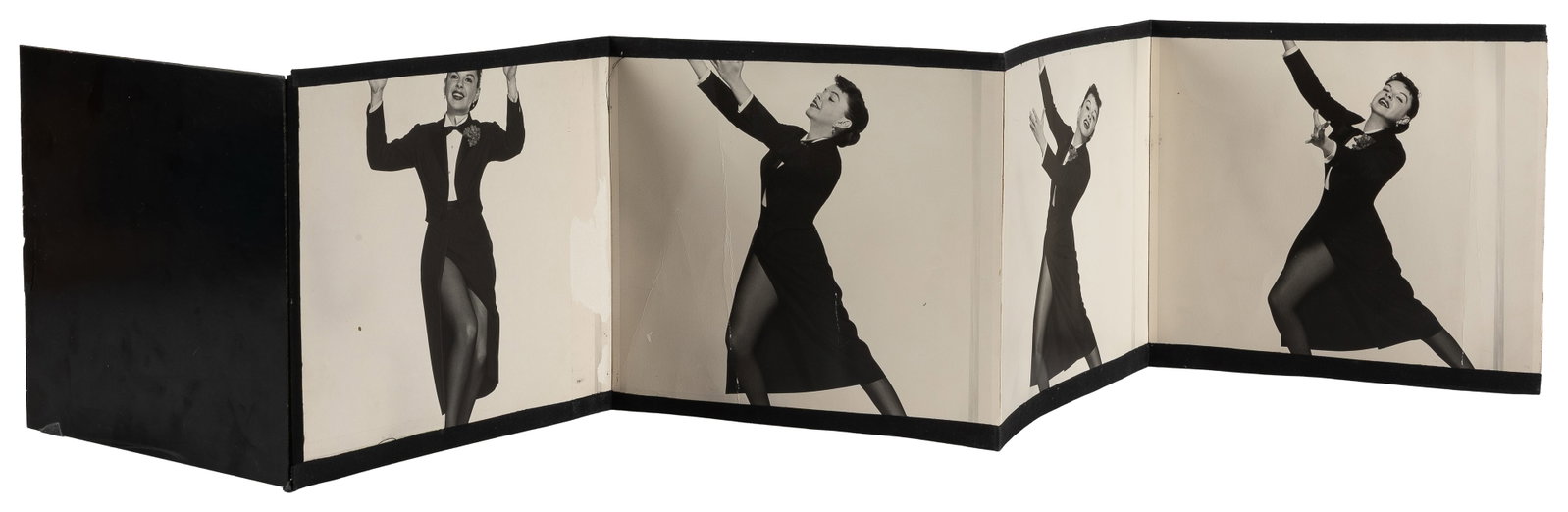 Judy Garland Accordion-fold Photo Booklet Featuring 4 Black-and-White Photographs. Circa 1950s. (1 of 1)
