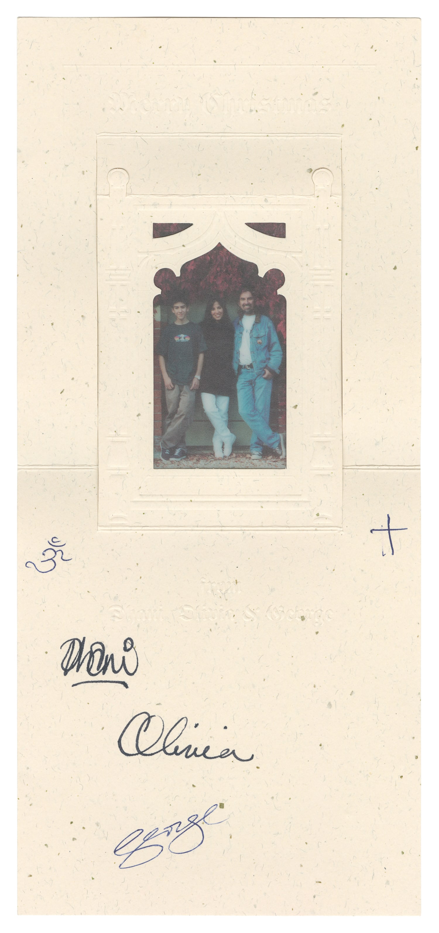 HARRISON, George (1943 - 2001). Signed Harrison Family 3D Pop-up Christmas Card. (1 of 2)
