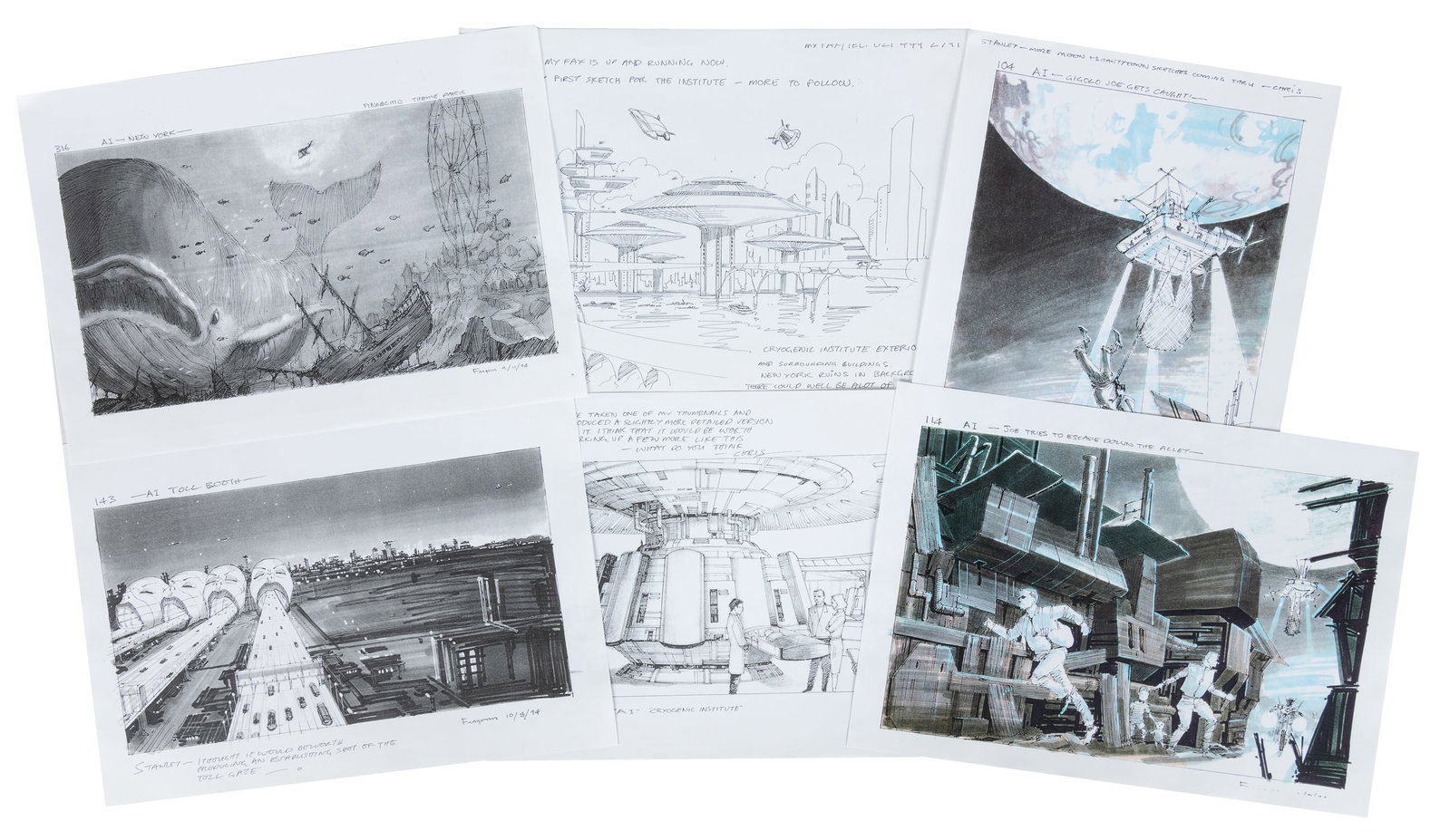 [KUBRICK, Stanley (1928-1999), association]. [BAKER, Chris (b. 1960), artist]. Group of 51 Faxed (1 of 2)