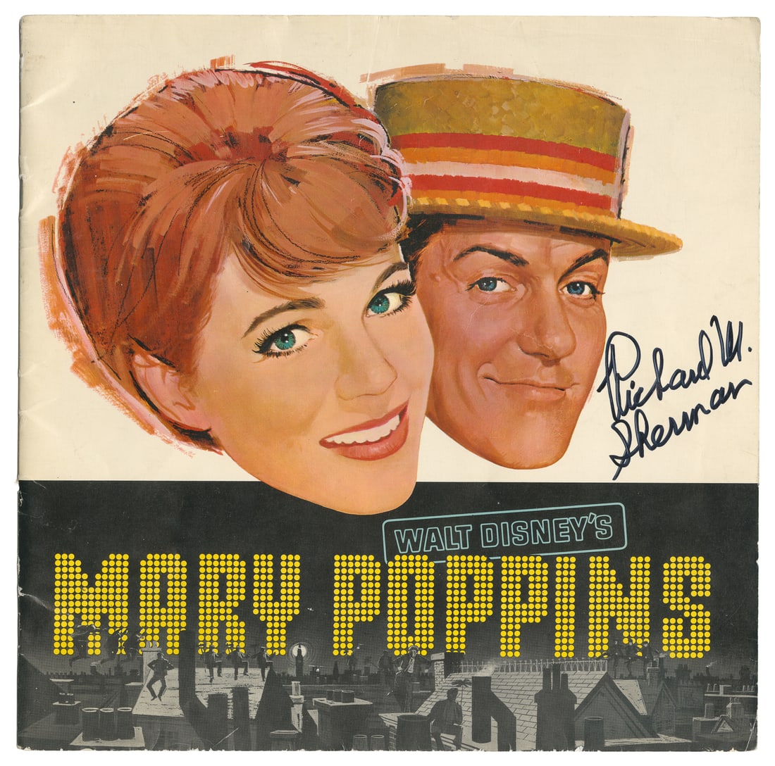 Mary Poppins Souvenir Theater Program Signed by Richard Sherman. 1964. (1 of 1)