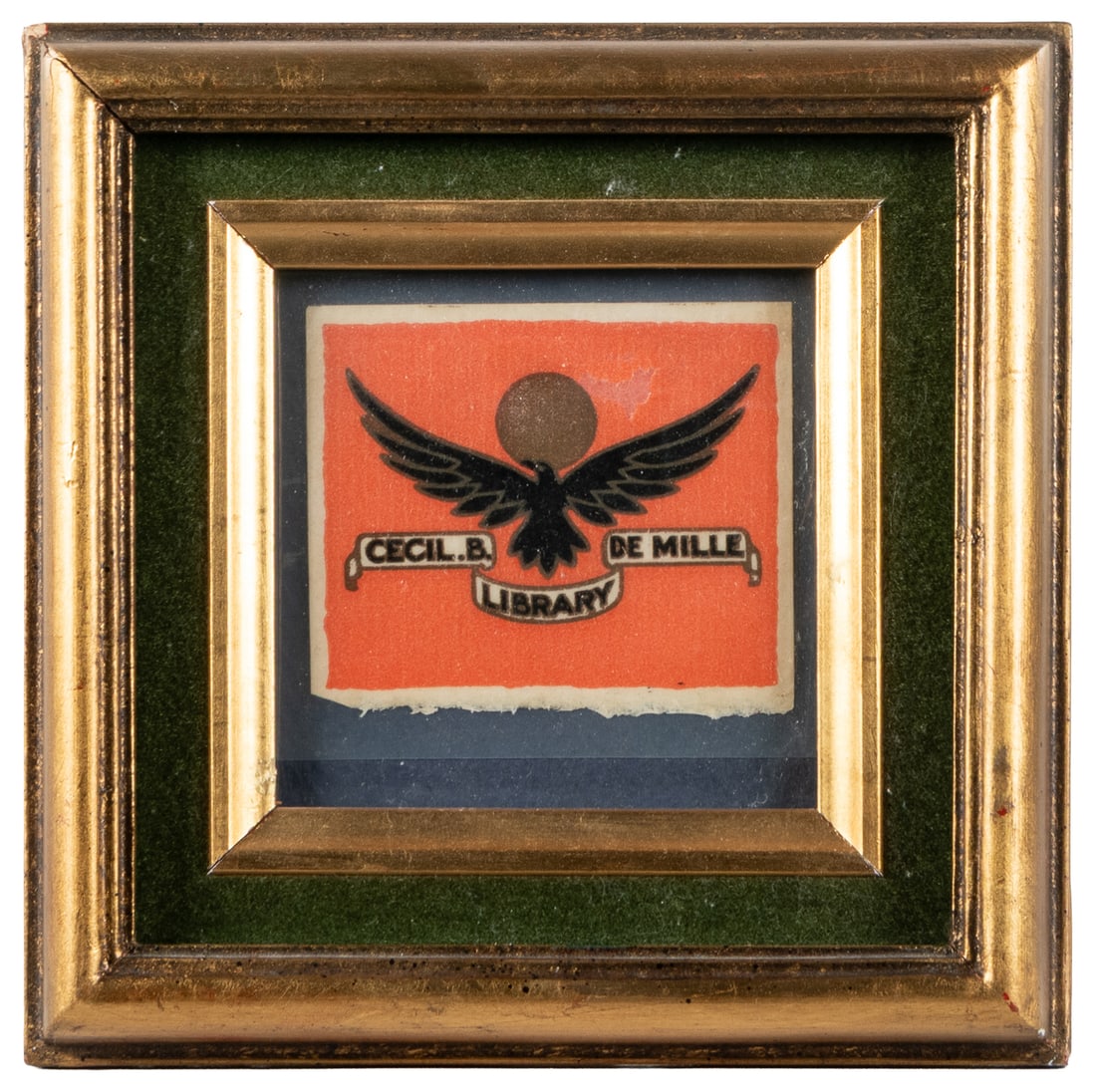 [DEMILLE, Cecil B. (1881-1951)]. Framed Cecil B. DeMille Bookplate. Circa 1918. (1 of 1)