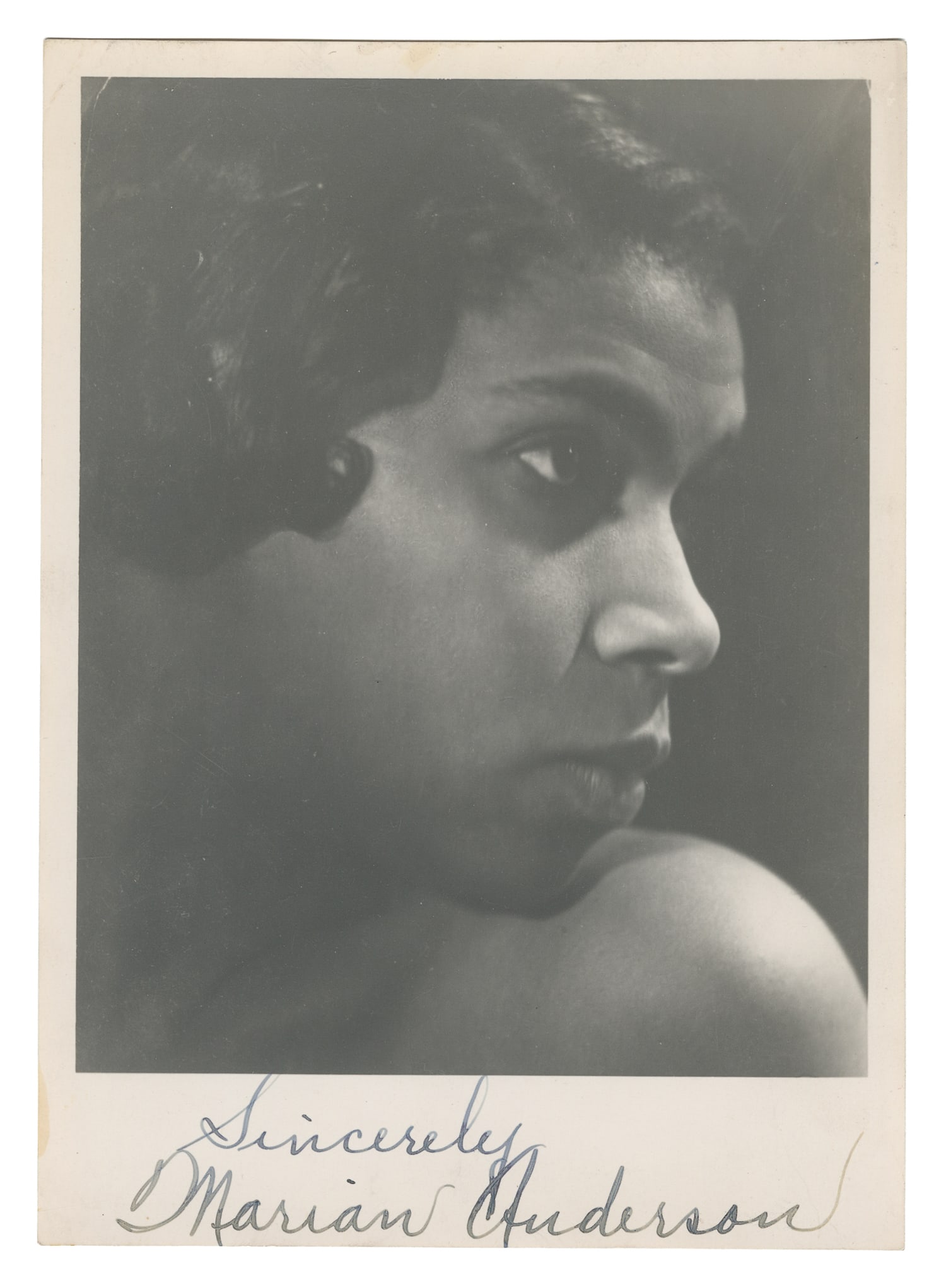 ANDERSON, Marian (1897-1993). Signed Photo. [N.p., ca. 20th century]. (1 of 1)