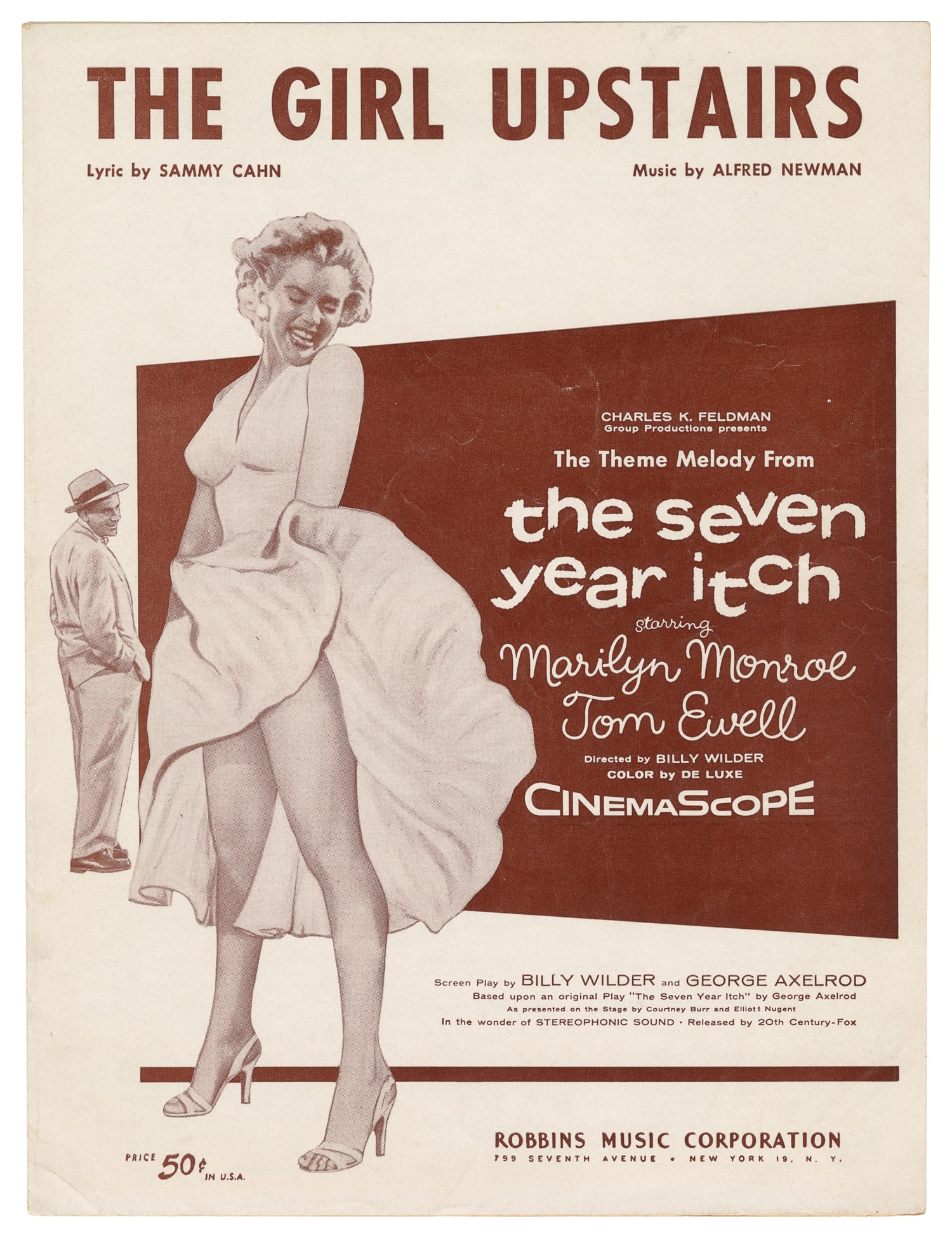 [MONROE, Marilyn (1926-1962), association]. Group of 5 Sheet Music from Monroe's Films. [V.p., ca. (1 of 5)